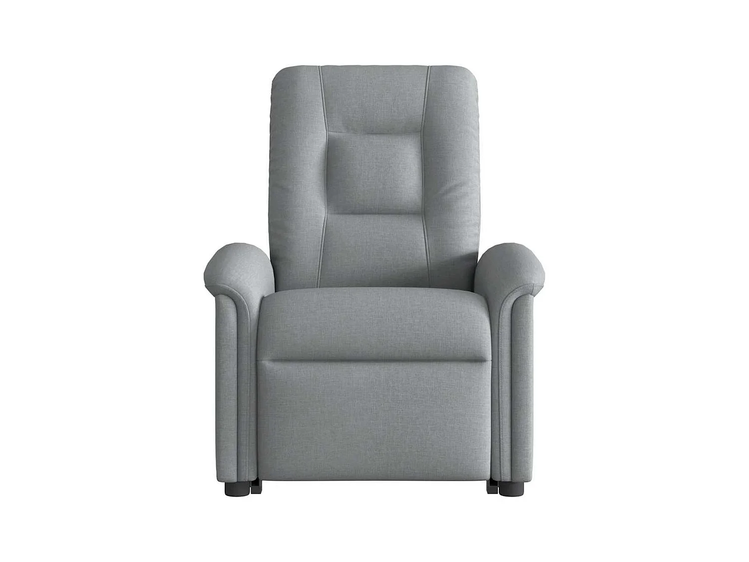 Fauteuil inclinable de massage électrique Gris clair Tissu