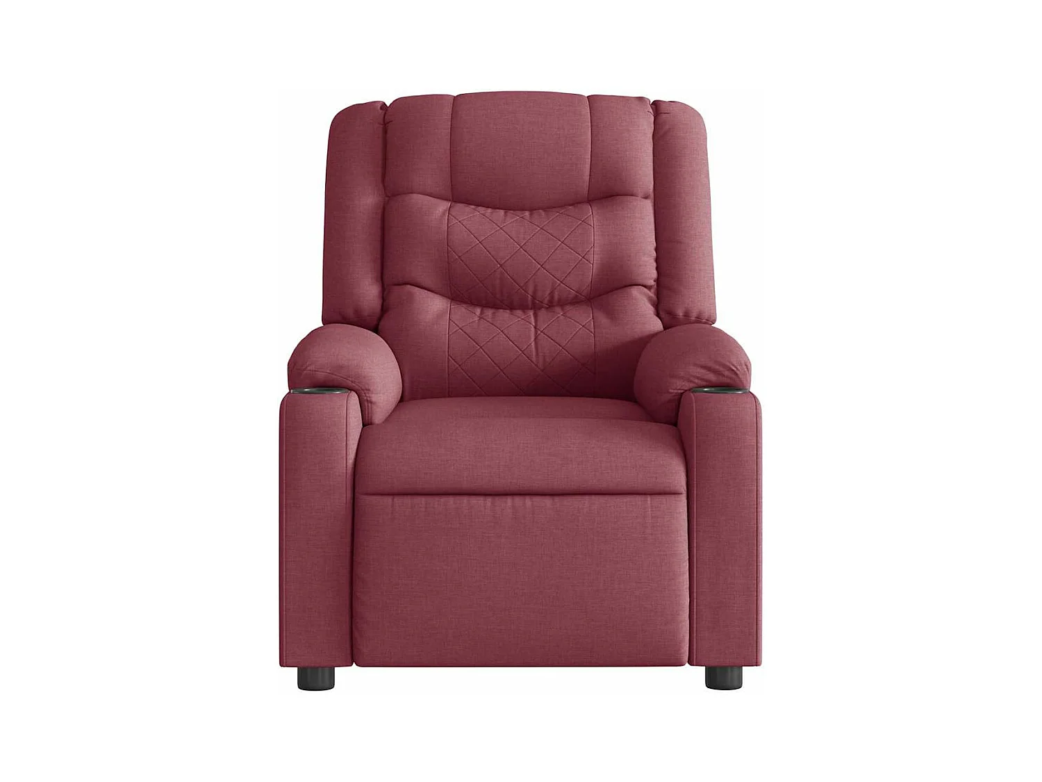 Fauteuil de massage inclinable électrique Rouge bordeaux Tissu