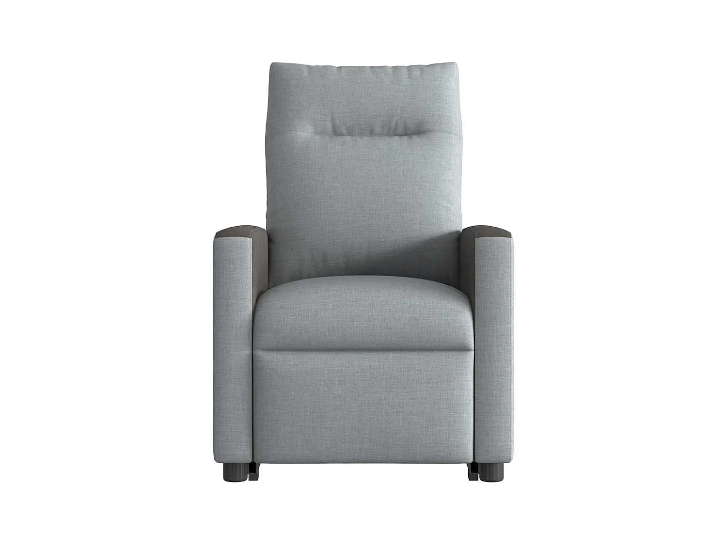 Fauteuil inclinable de massage électrique Gris clair Tissu