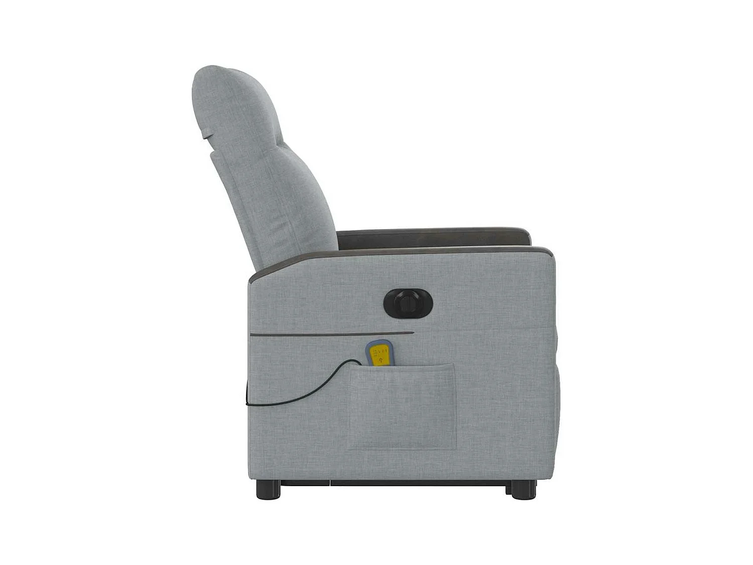 Fauteuil inclinable de massage électrique Gris clair Tissu