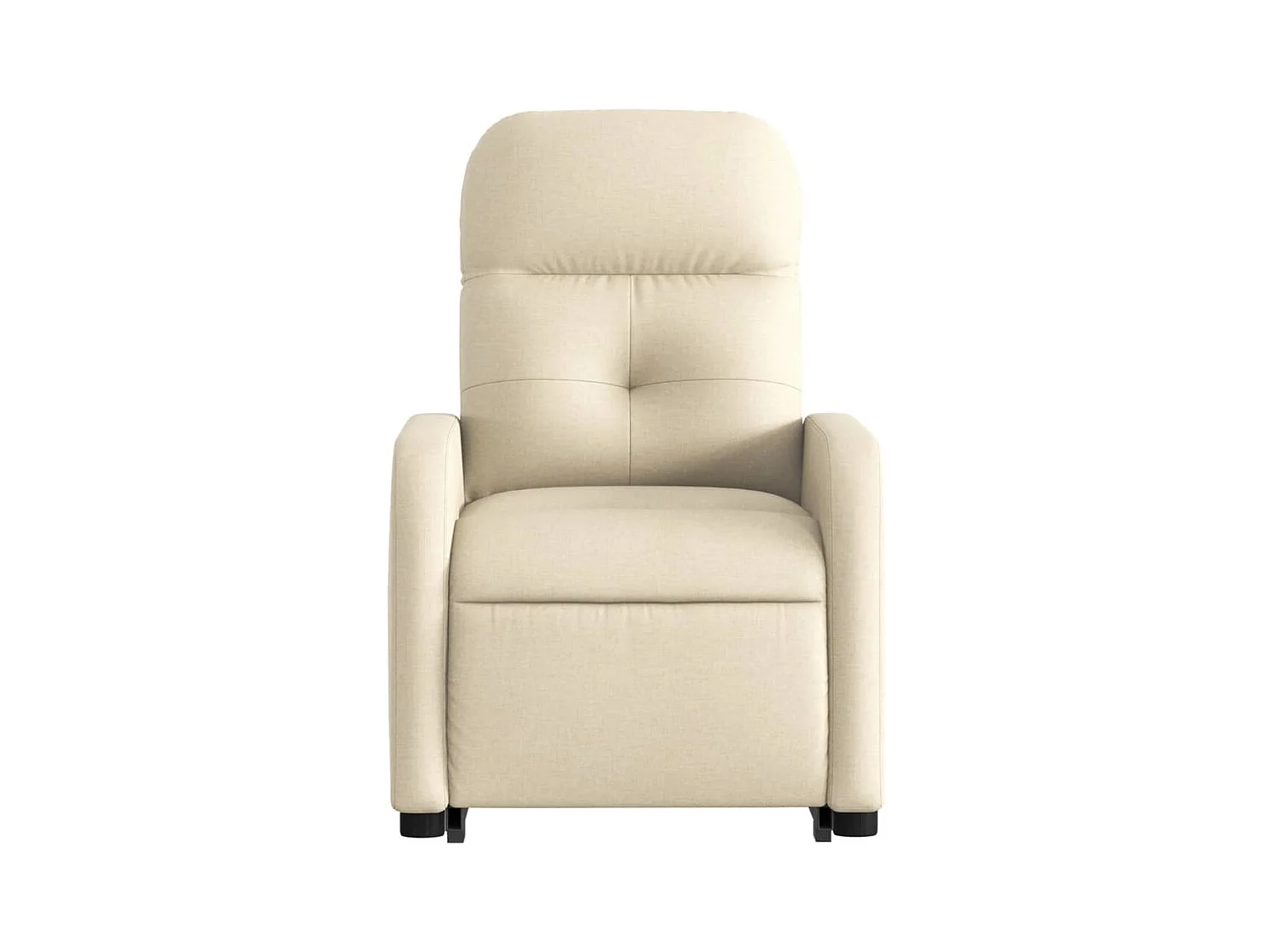 Fauteuil inclinable électrique crème tissu
