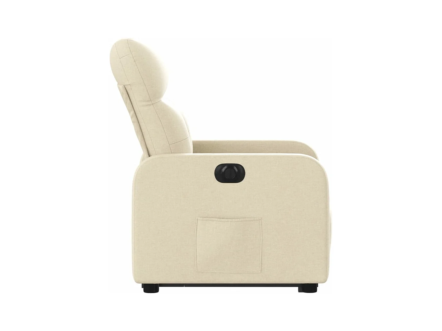 Fauteuil inclinable électrique crème tissu