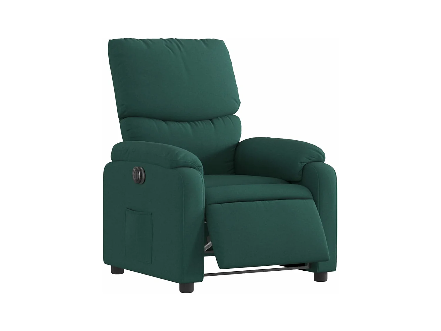 Fauteuil inclinable électrique Vert foncé Tissu