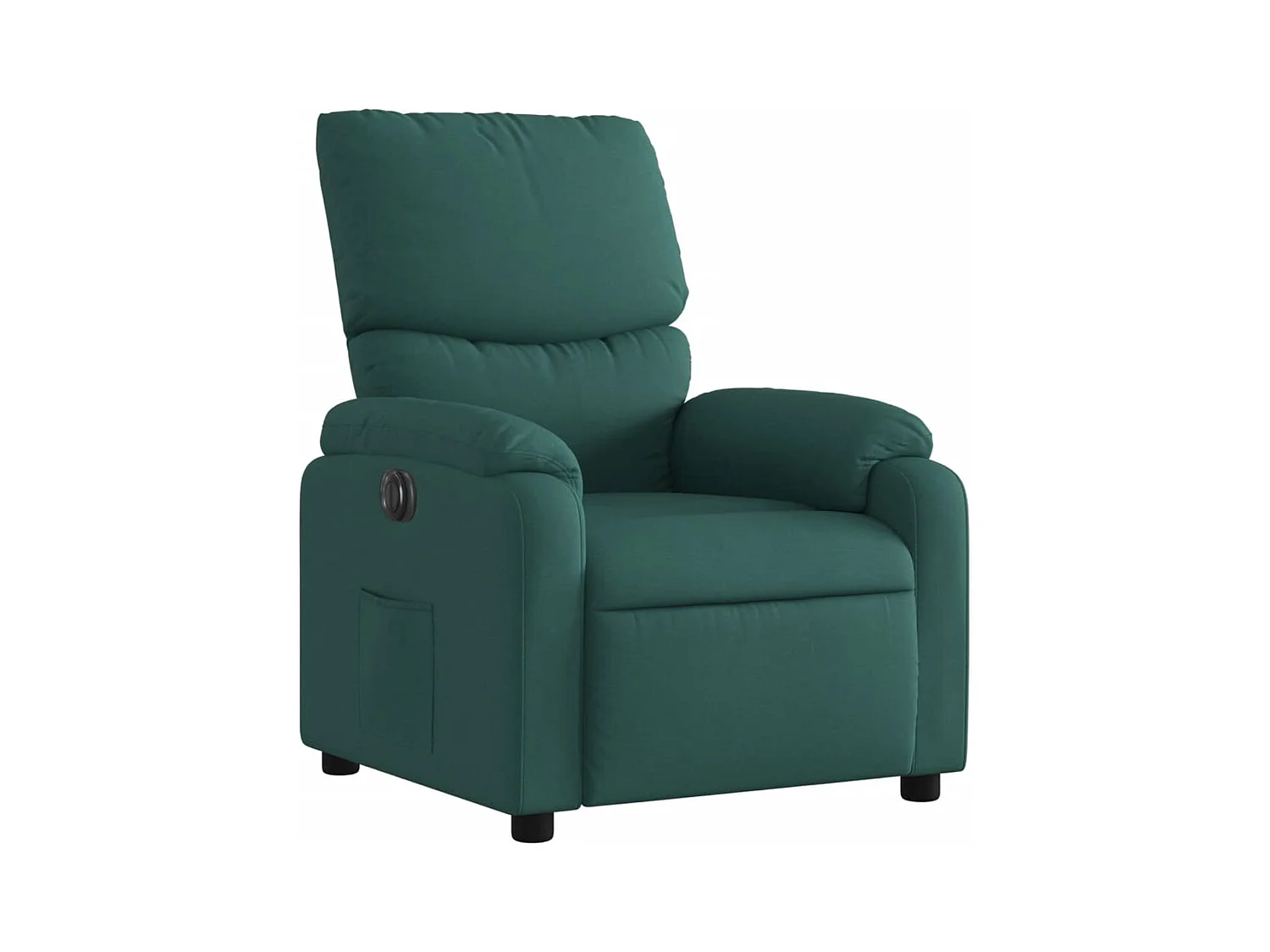 Fauteuil inclinable électrique Vert foncé Tissu