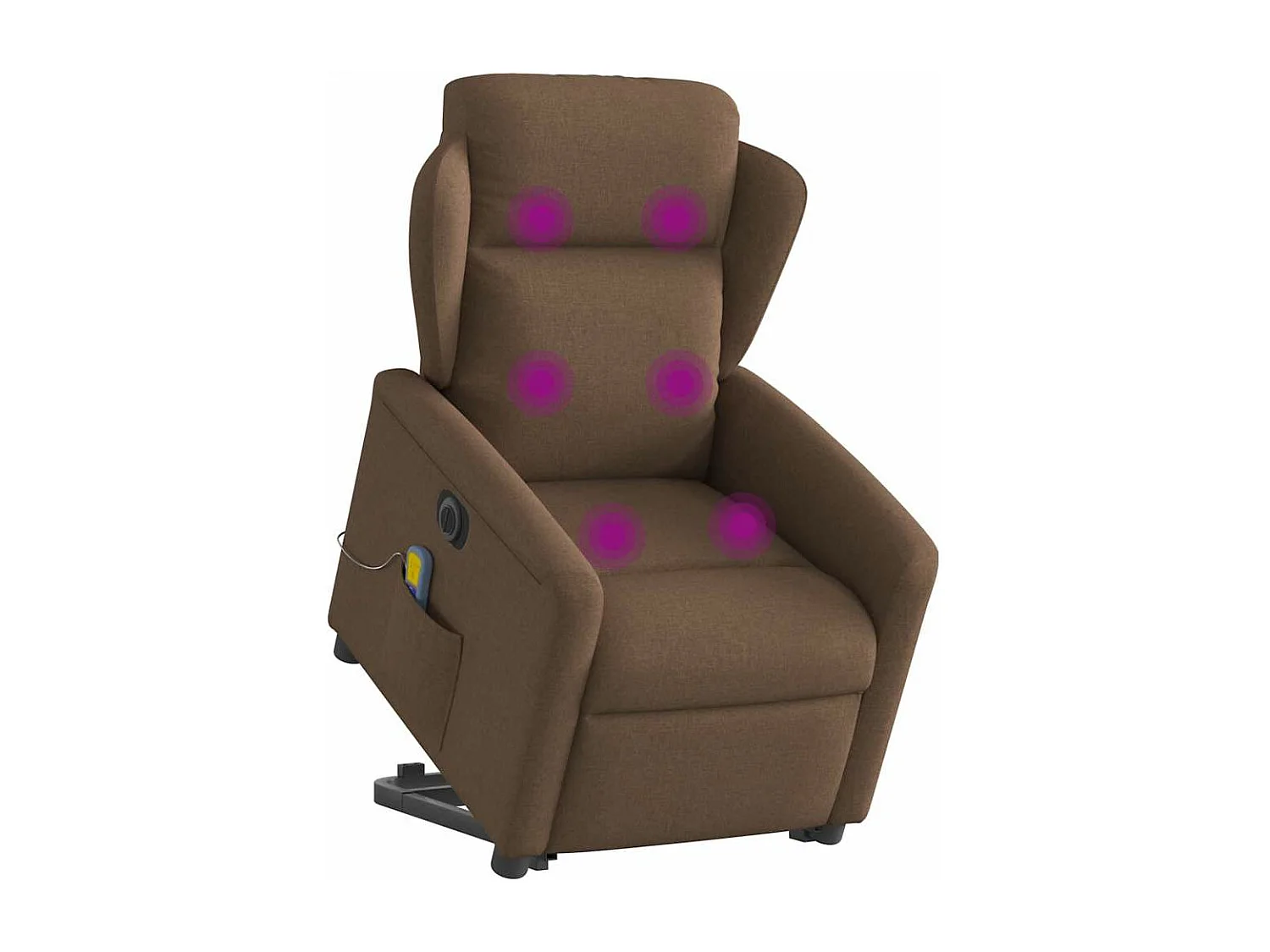 Cadeira reclinável de massagem elétrica tecido marrom