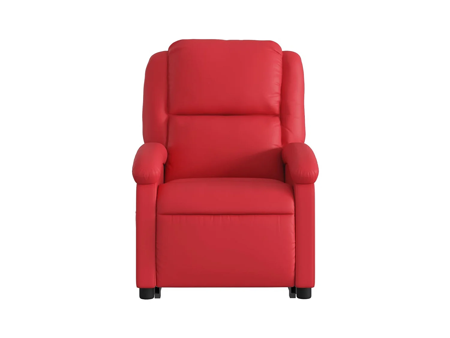 Poltrona reclinabile elettrica in similpelle rossa