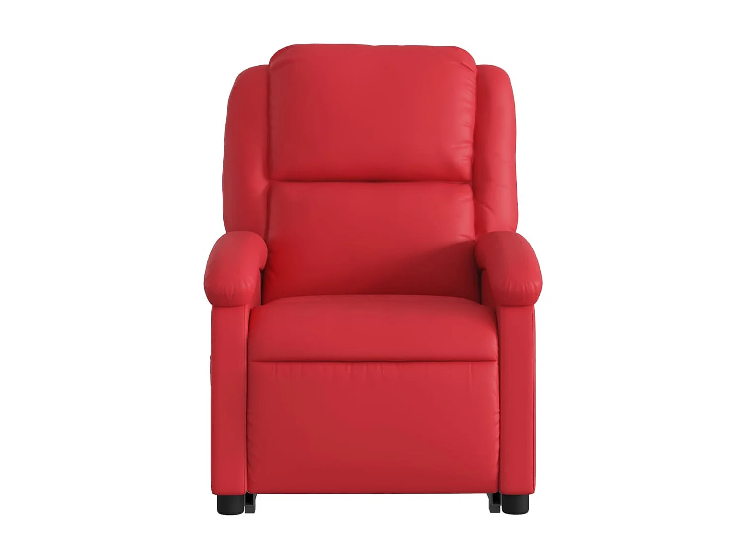 Elektrischer Ruhesessel aus rotem Kunstleder