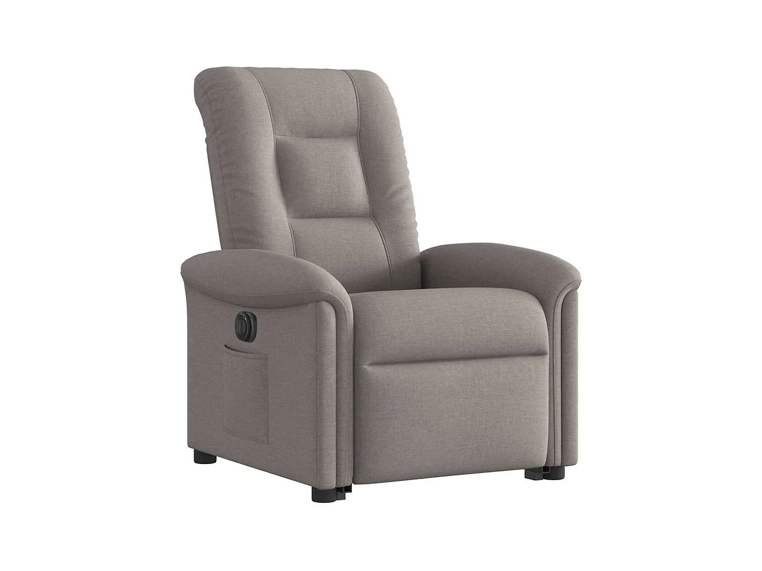 Elektrische relaxfauteuil taupe stof