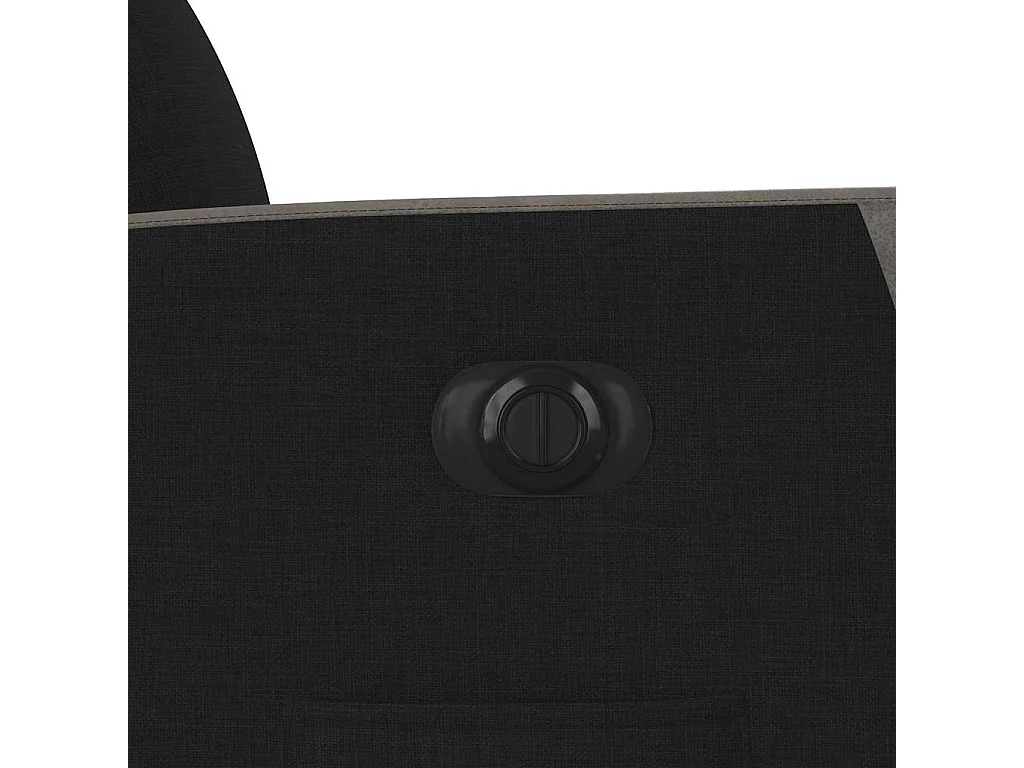 Sillón reclinable eléctrico de tela negra