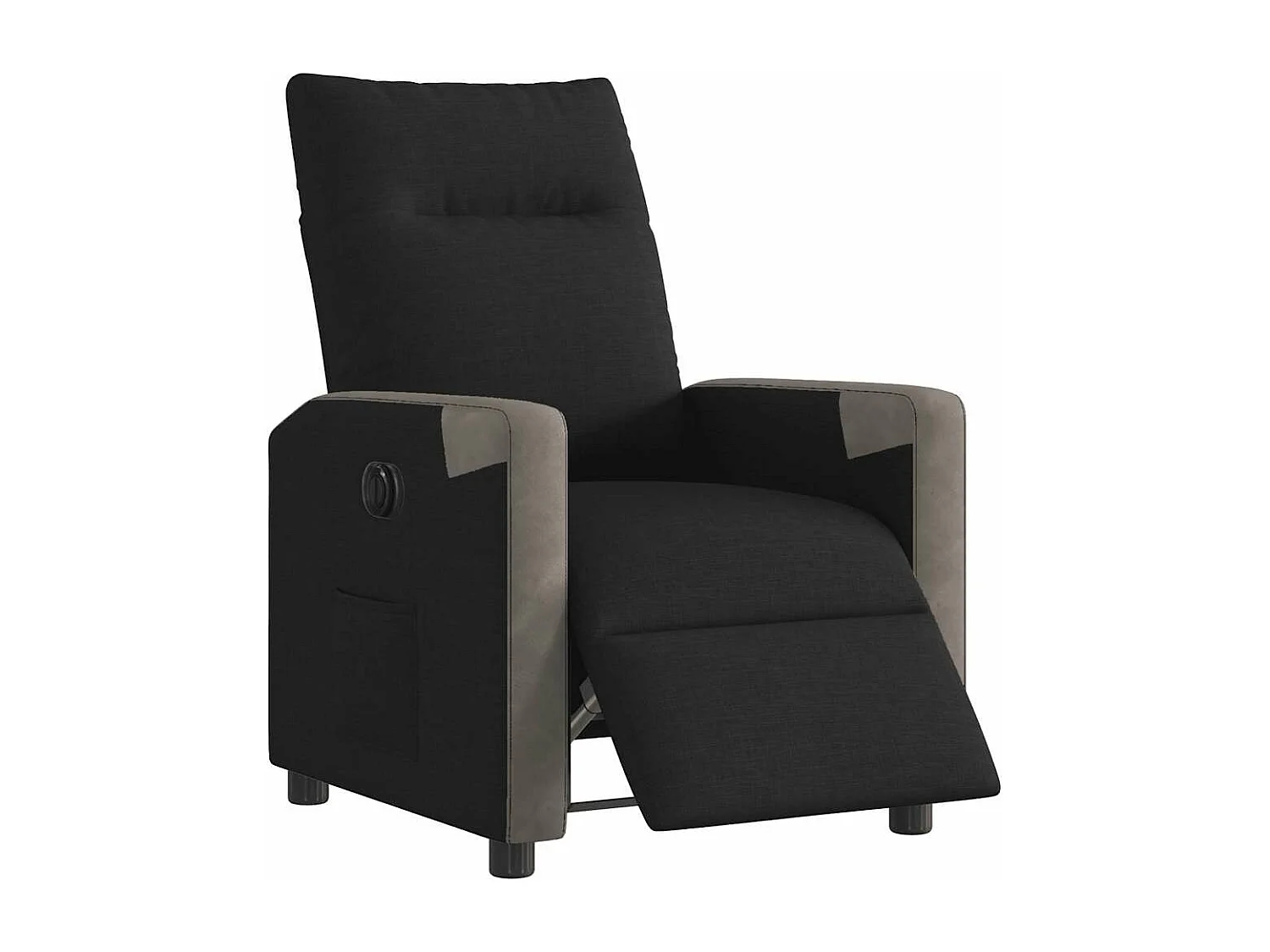 Fauteuil inclinable électrique Noir Tissu