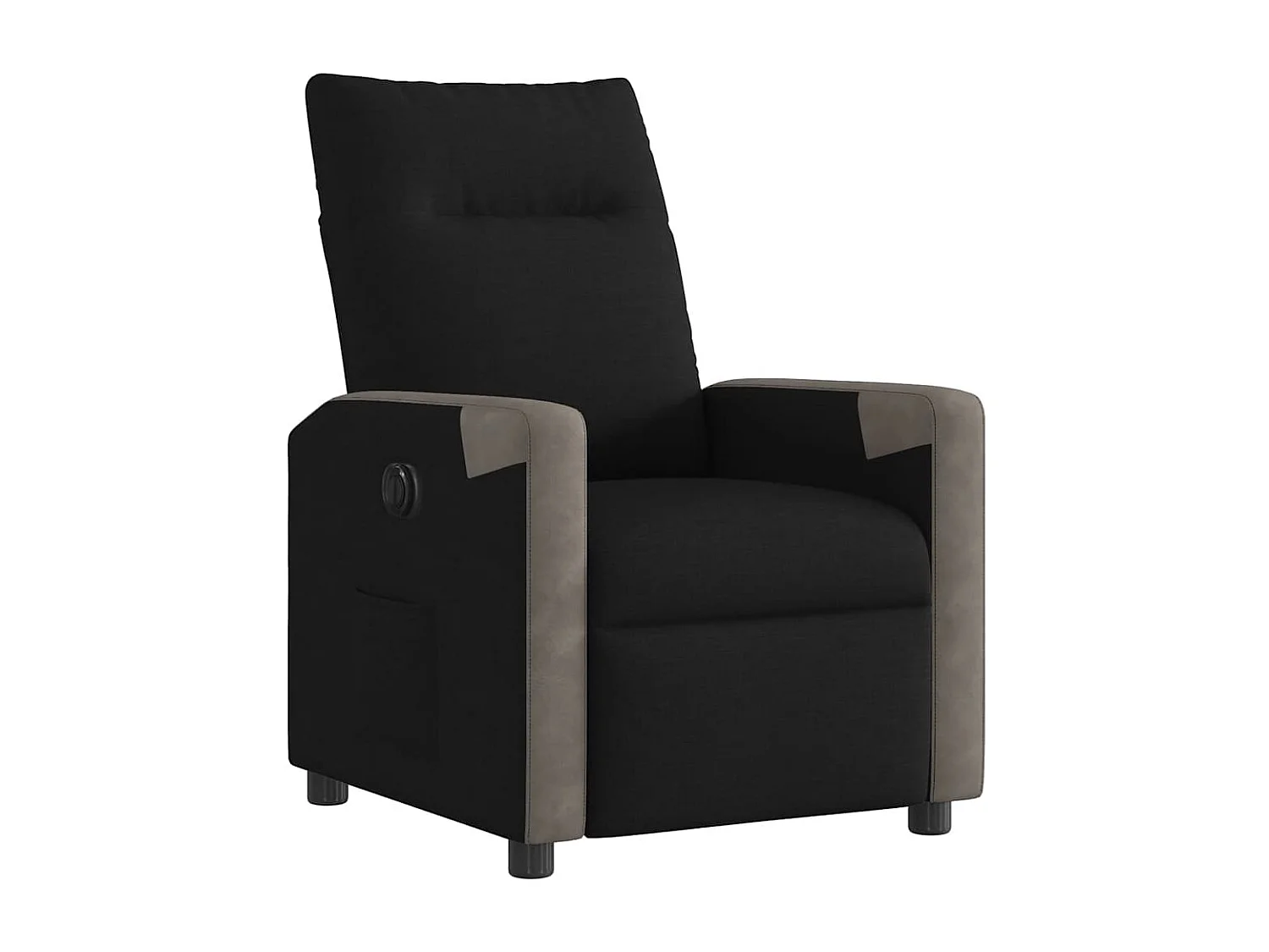 Fauteuil inclinable électrique Noir Tissu