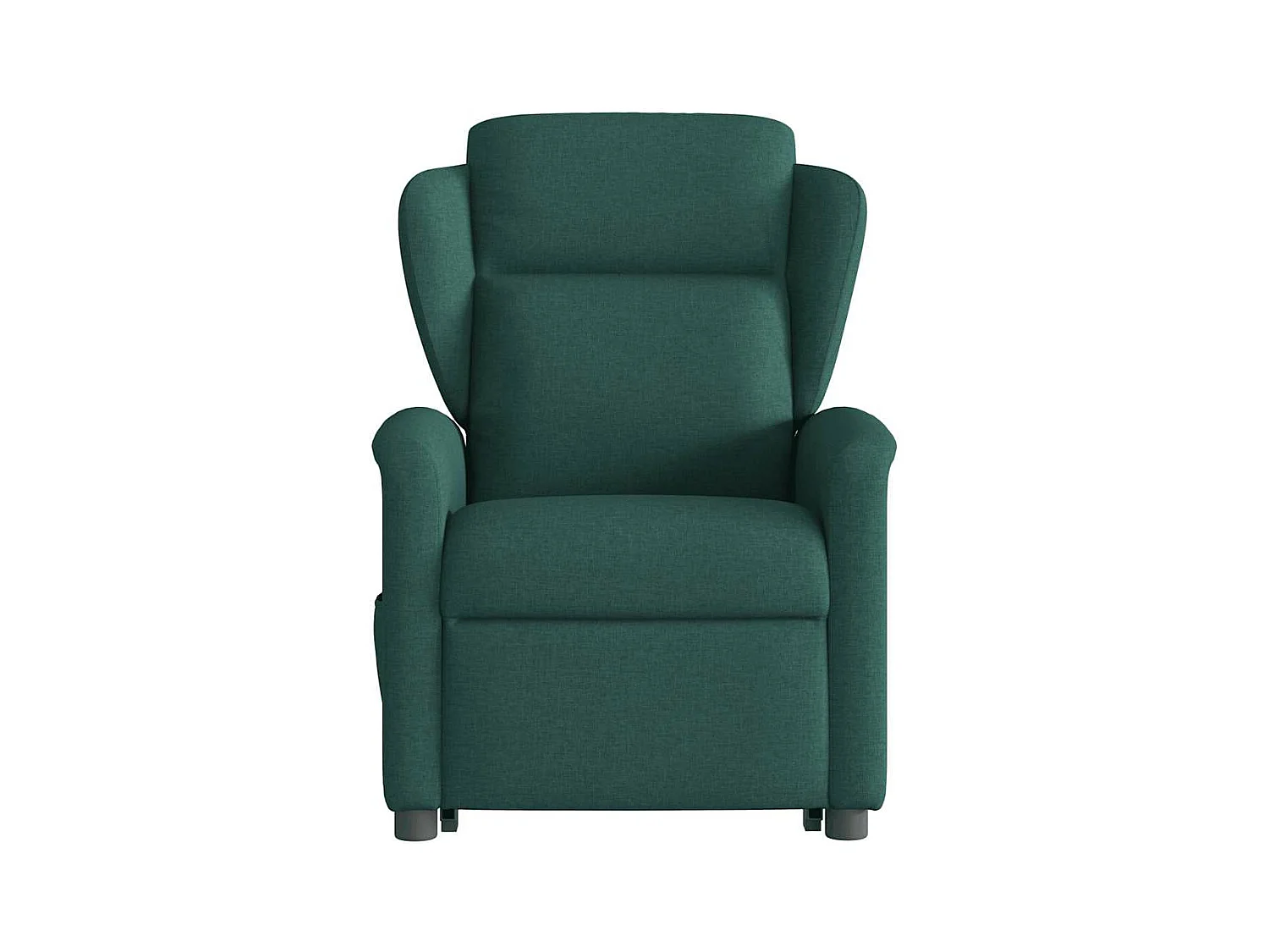 Sillón reclinable de masaje eléctrico de tela verde oscuro