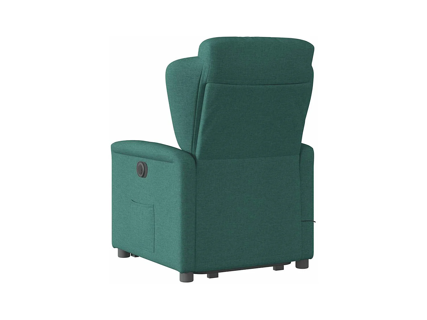 Sillón reclinable de masaje eléctrico de tela verde oscuro