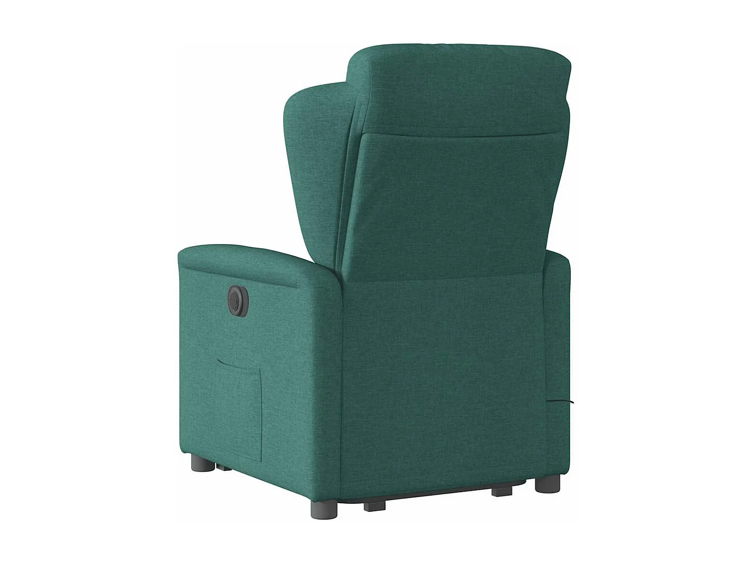 Poltrona reclinabile per massaggio elettrico in tessuto verde scuro