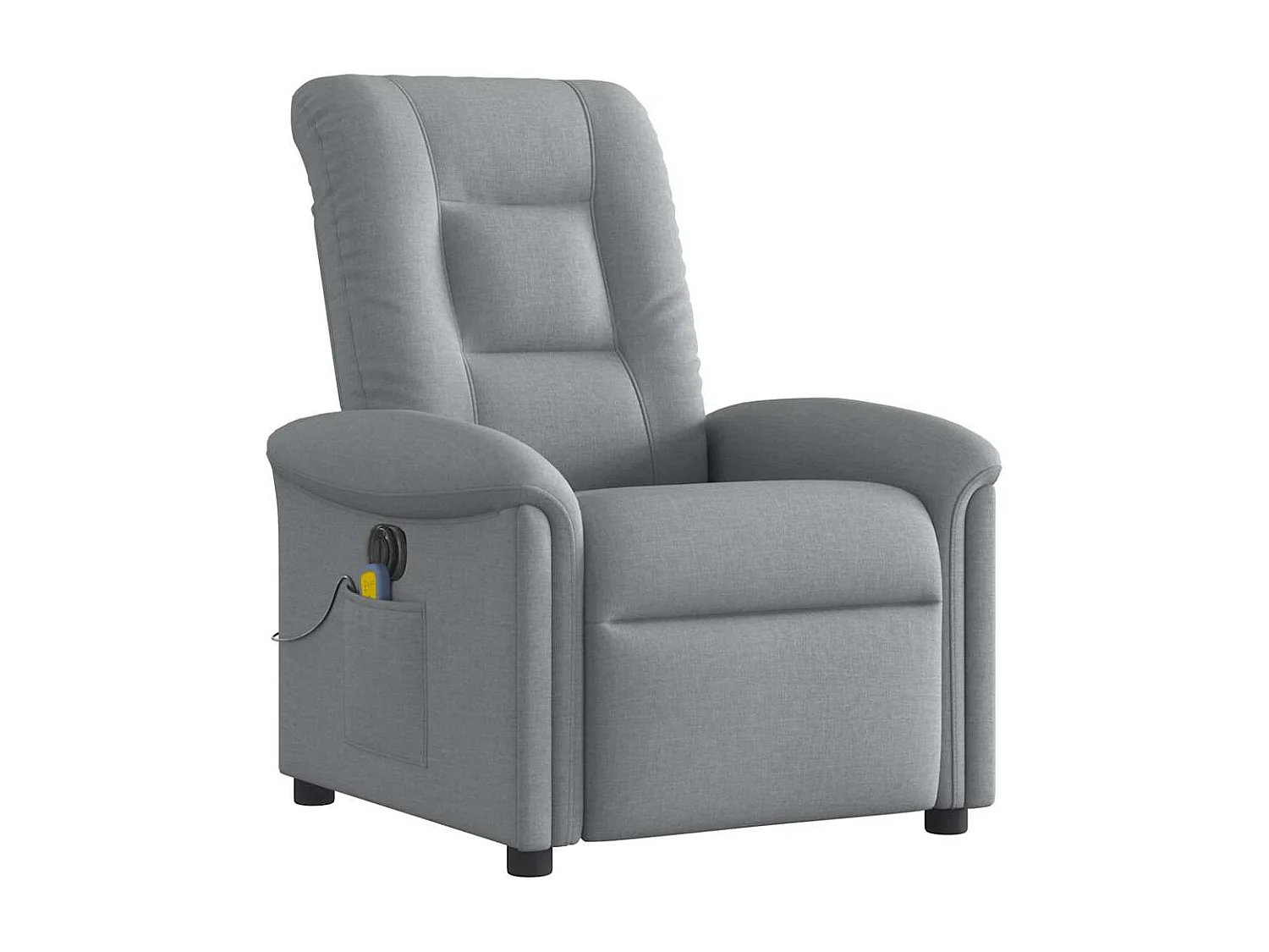 Fauteuil de massage inclinable électrique gris clair tissu