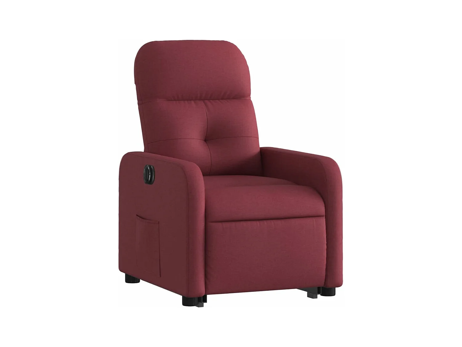 Fauteuil inclinable électrique rouge bordeaux tissu