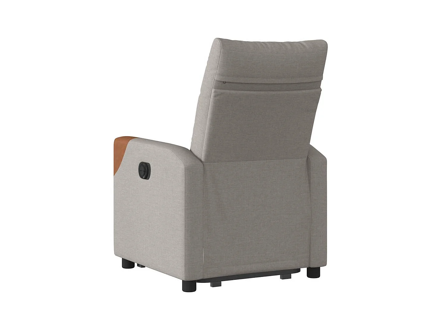 Poltrona reclinabile elettrica in tessuto color talpa