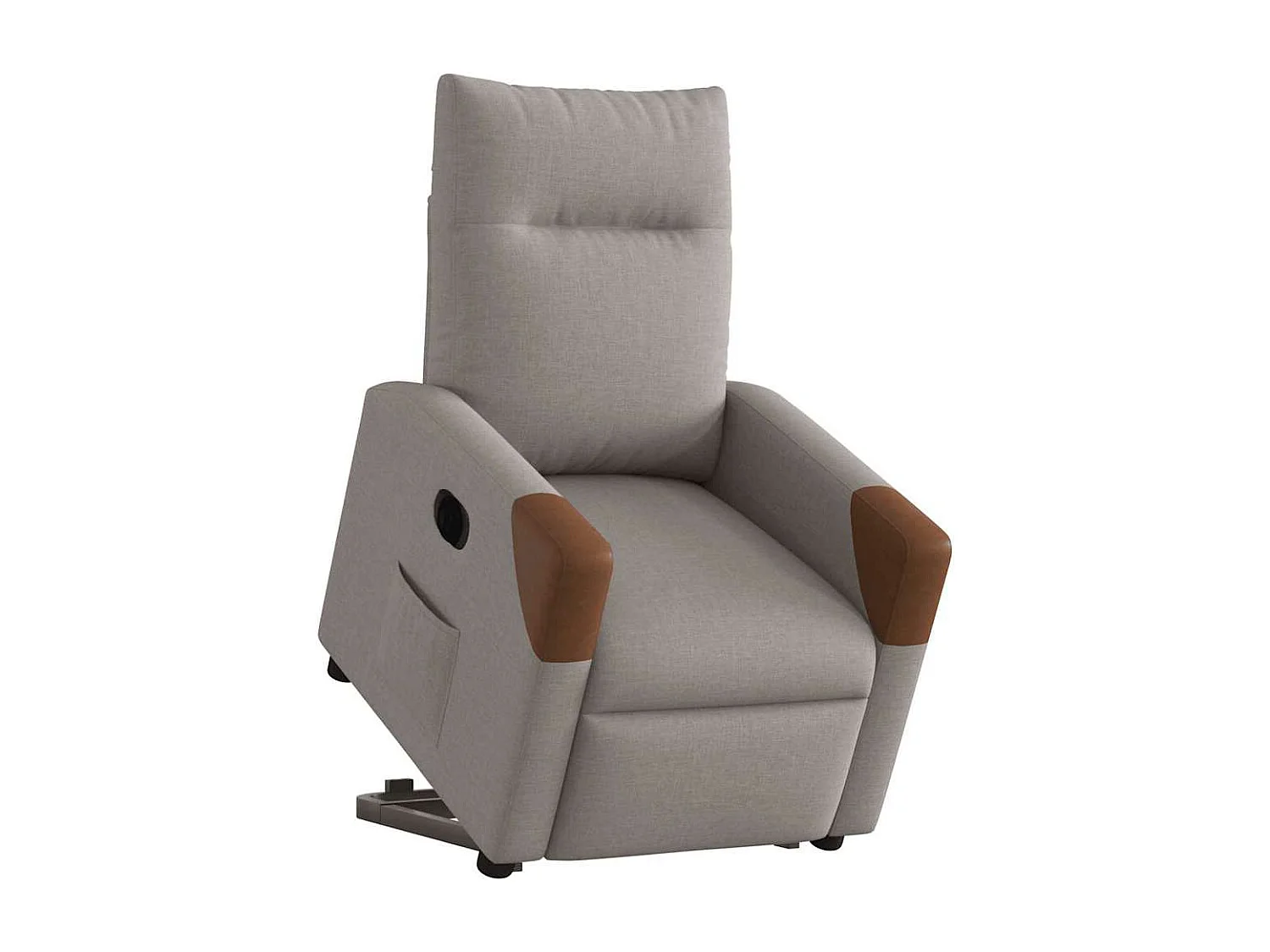 Elektrischer Relaxsessel, taupefarbener Stoff