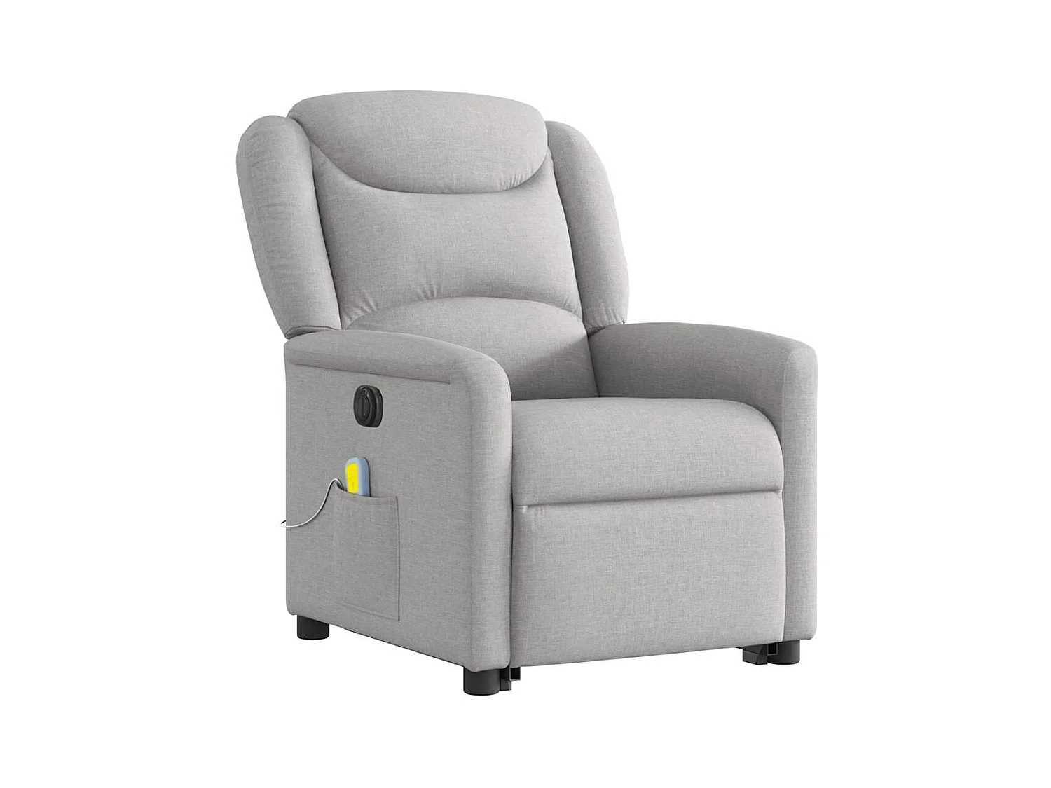 Elektrischer Massagesessel aus wolkengrauem Stoff