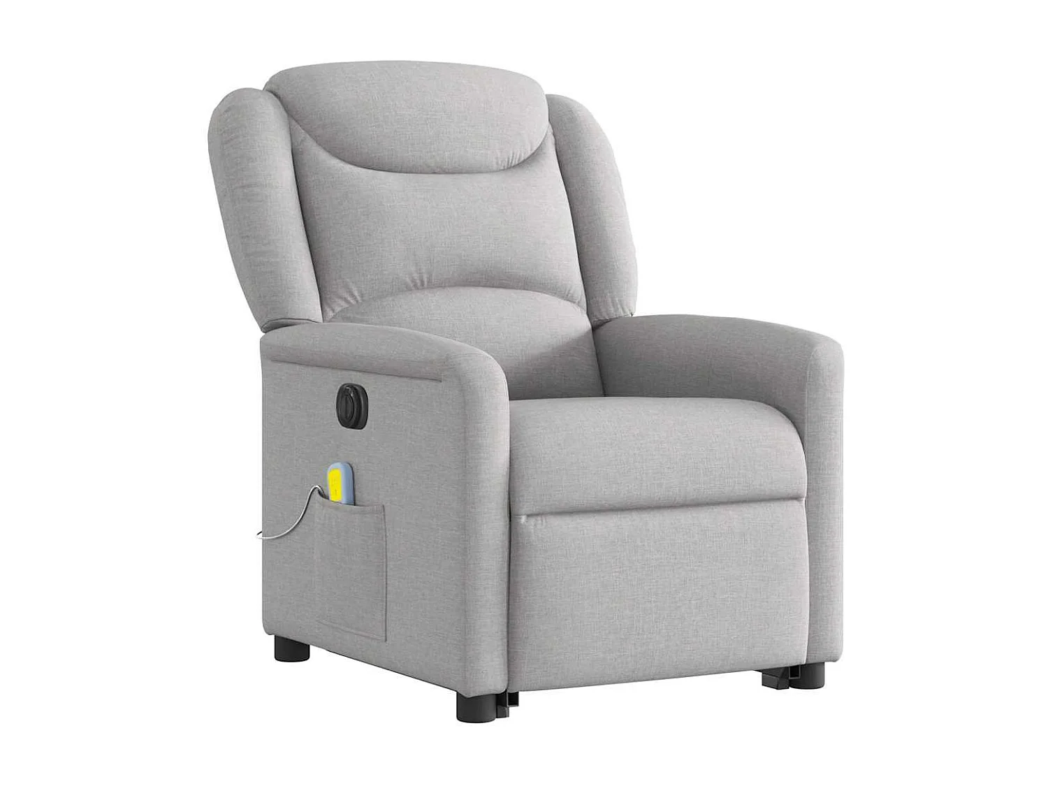 Fauteuil inclinable de massage électrique gris nuage tissu