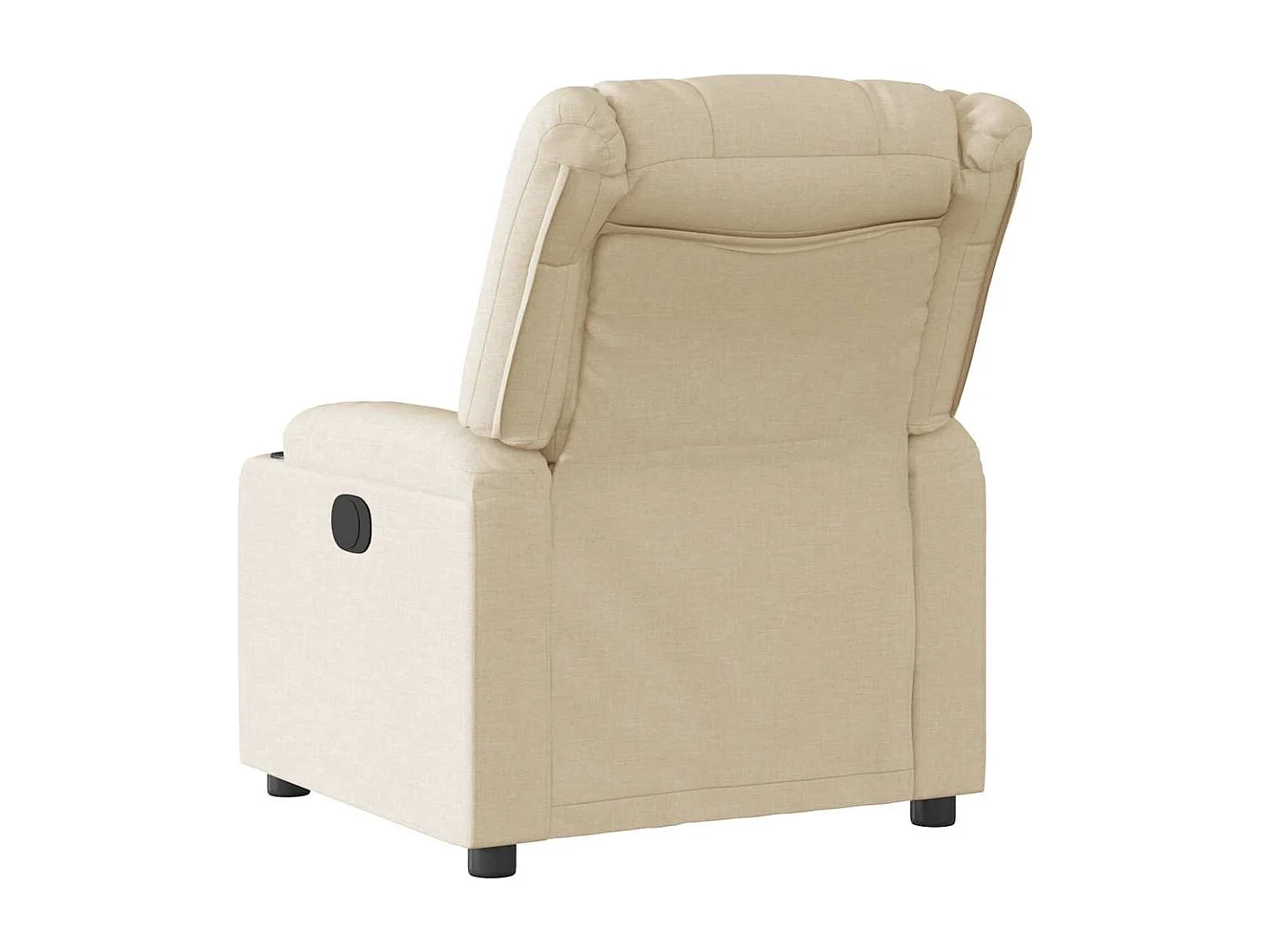 Poltrona reclinabile elettrica in tessuto crema