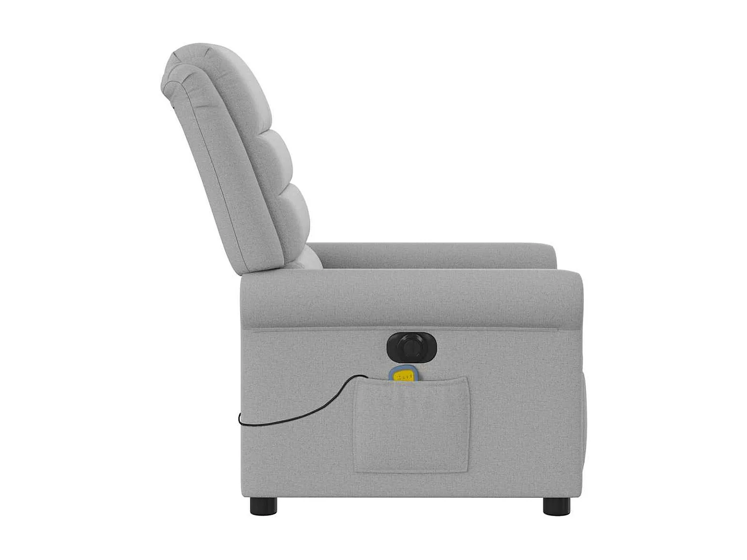Fauteuil de massage inclinable électrique gris nuage tissu