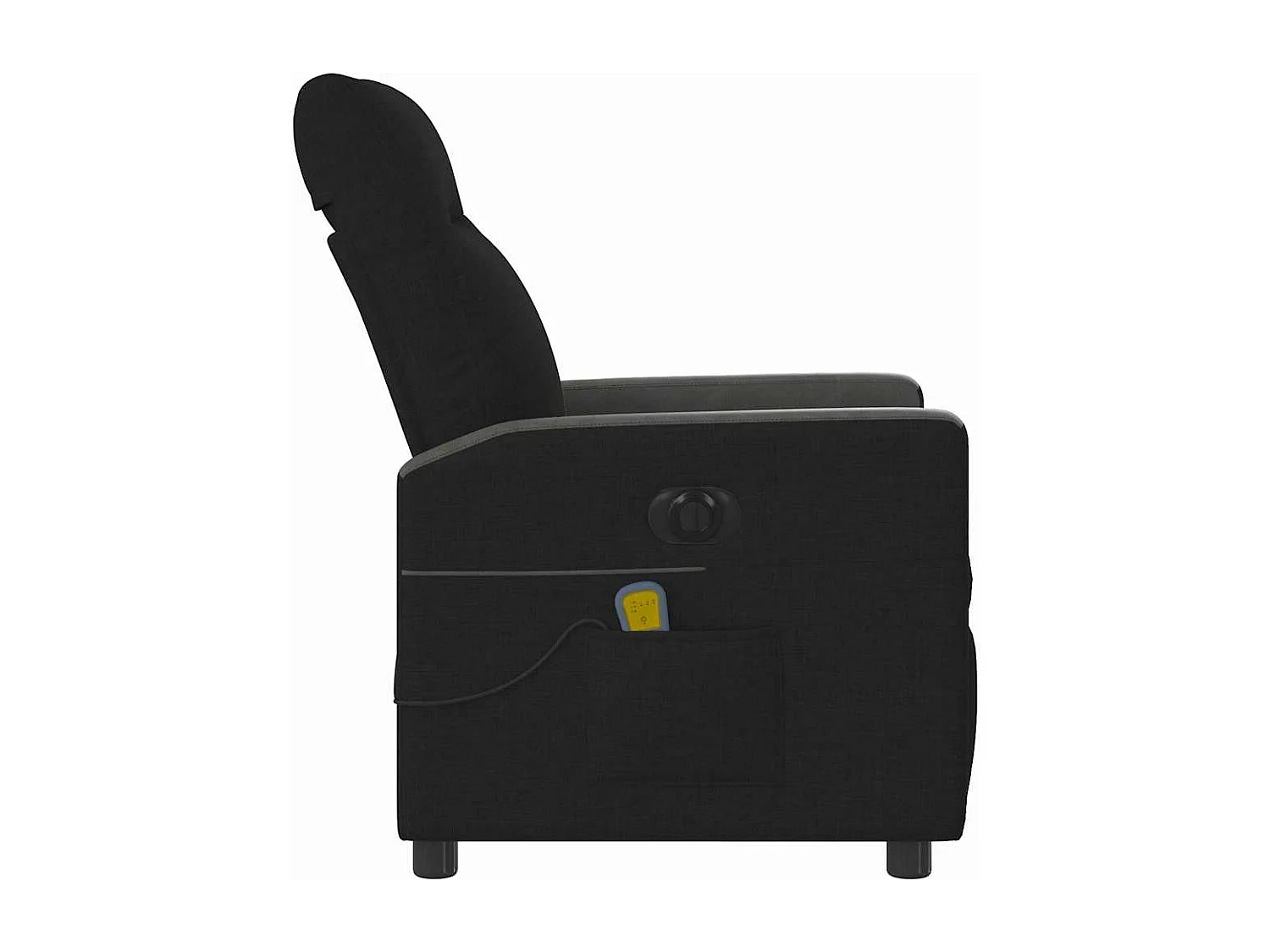Fauteuil de massage inclinable électrique Noir Tissu