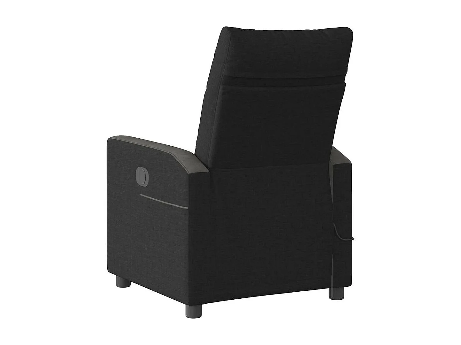 Fauteuil de massage inclinable électrique Noir Tissu