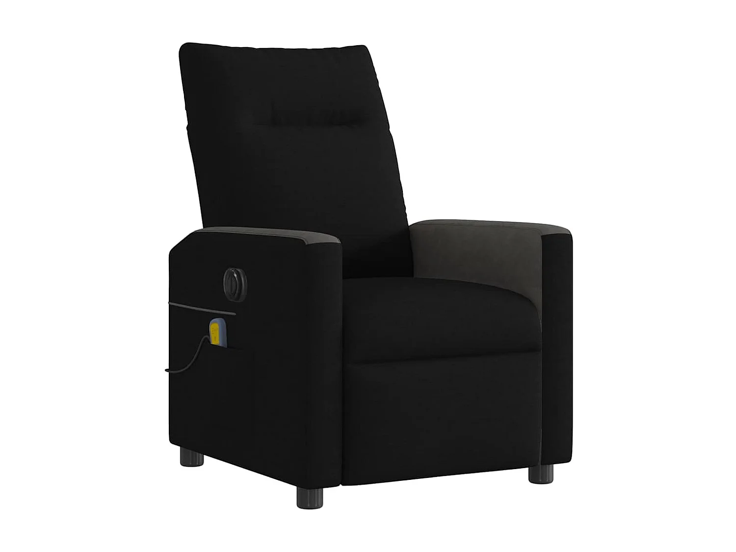 Fauteuil de massage inclinable électrique Noir Tissu