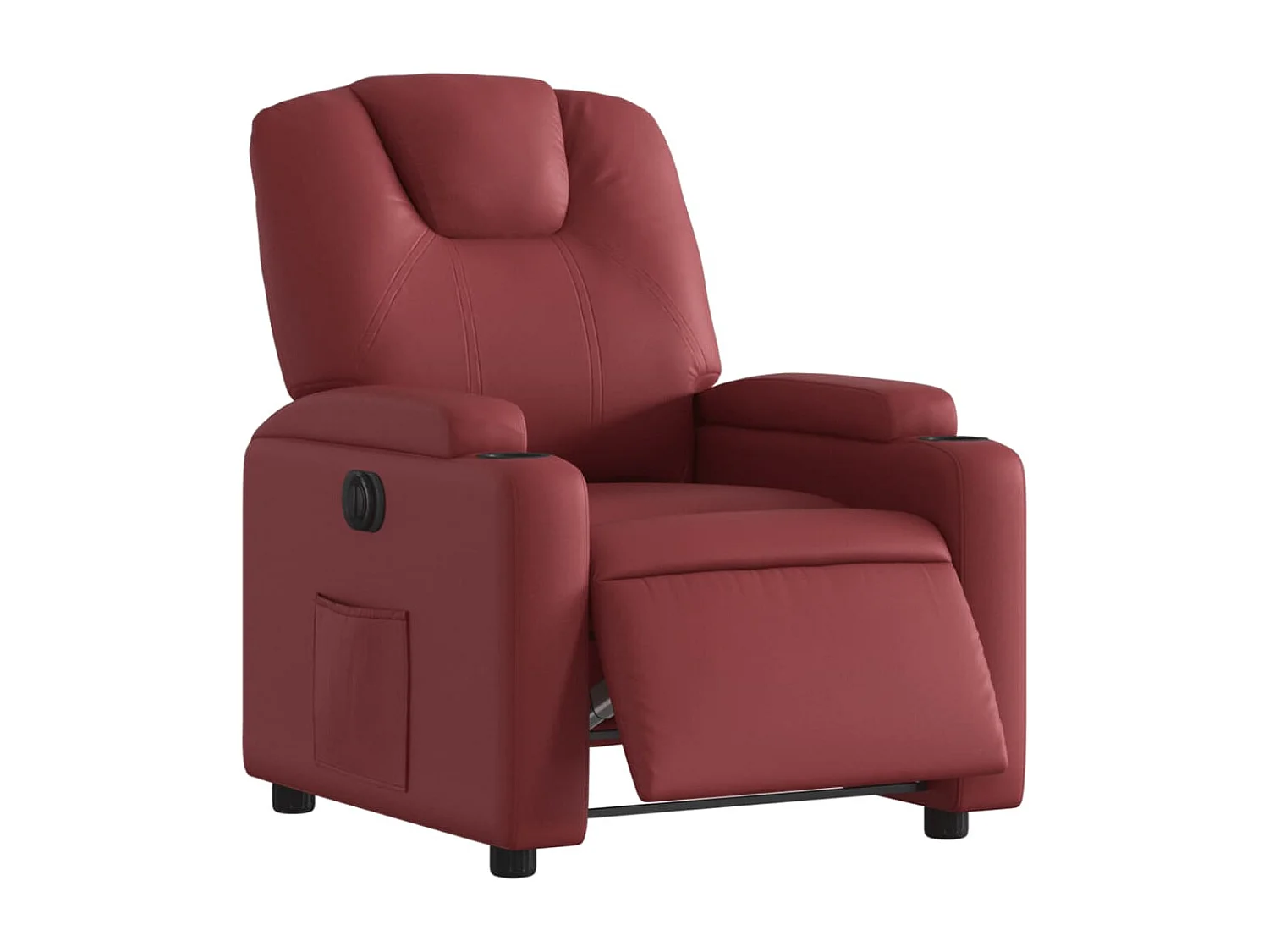 Fauteuil inclinable électrique Rouge bordeaux Similicuir