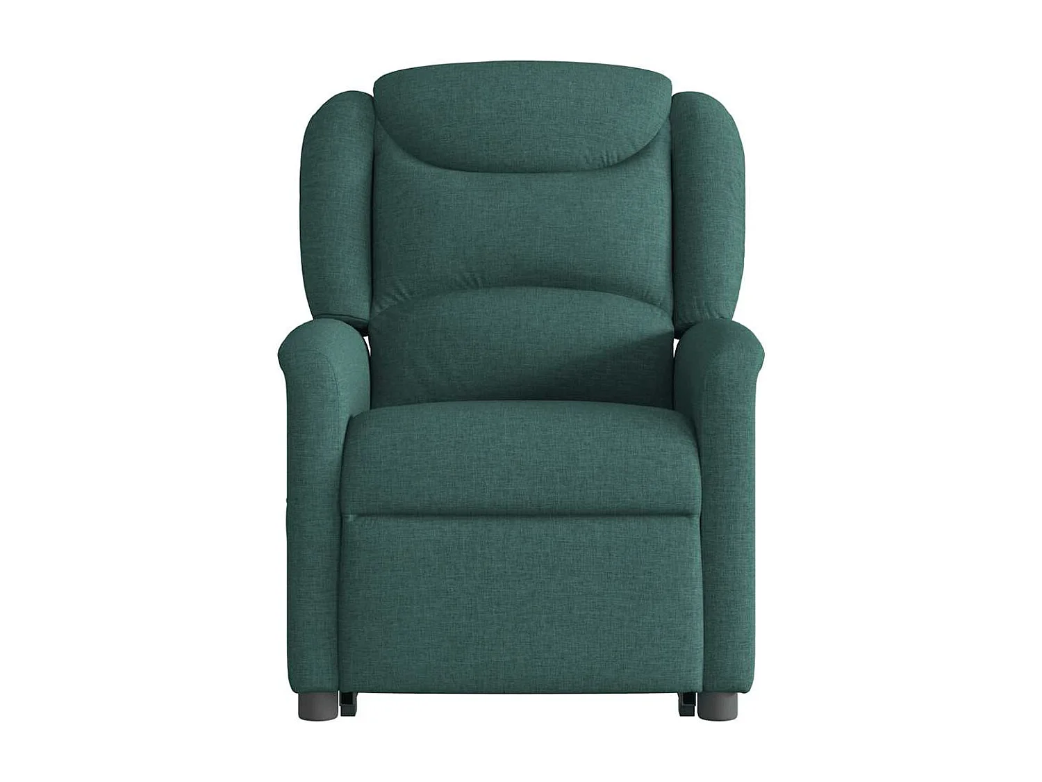 Fauteuil inclinable de massage électrique Vert foncé Tissu
