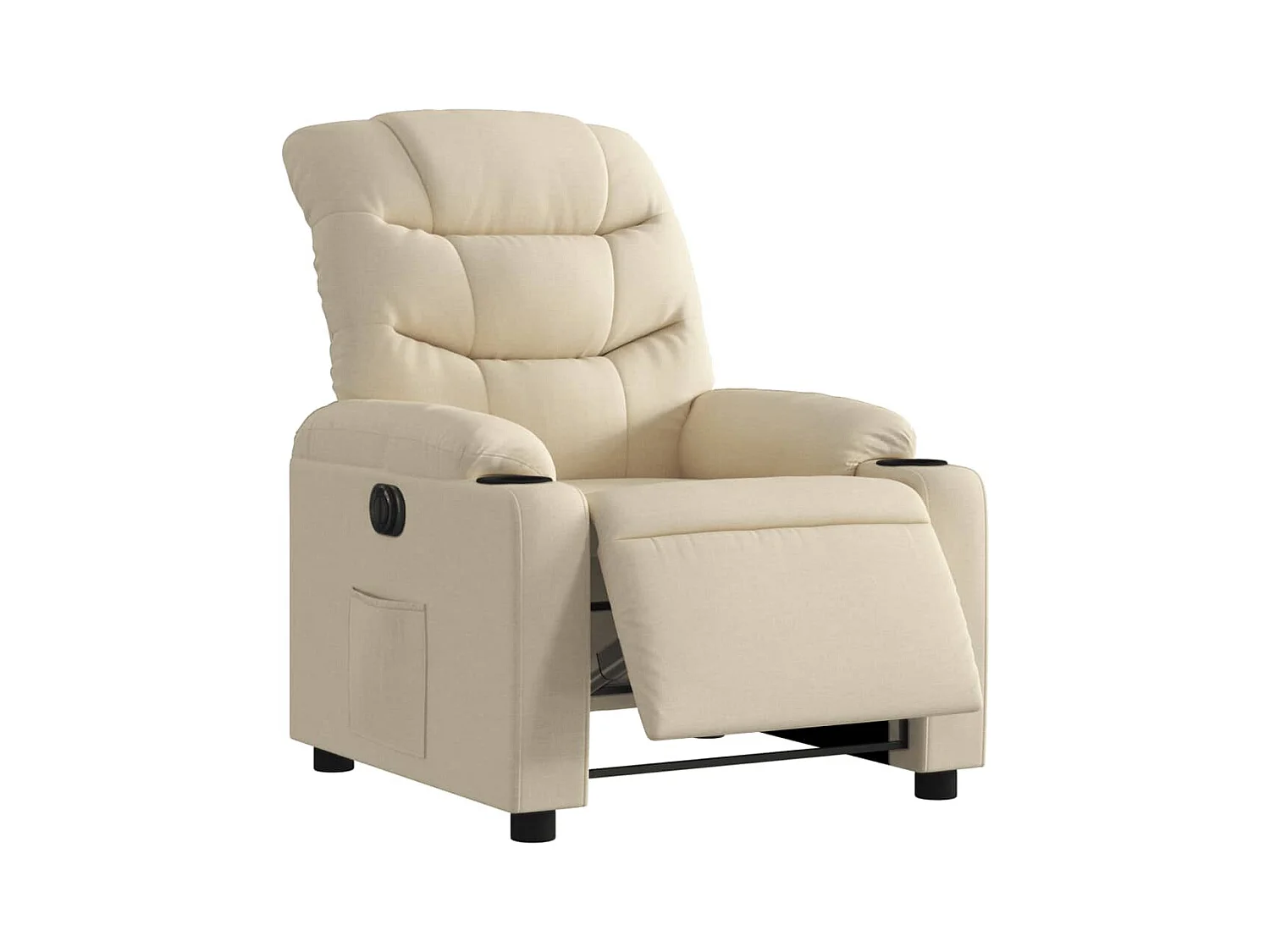 Fauteuil inclinable électrique Crème Tissu