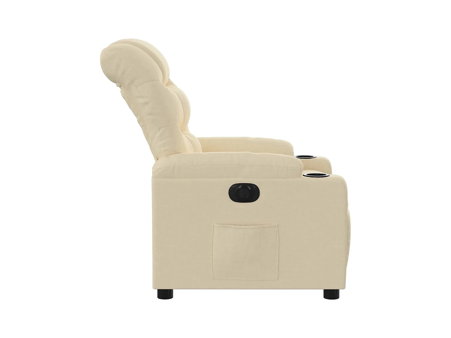 Fauteuil inclinable électrique Crème Tissu