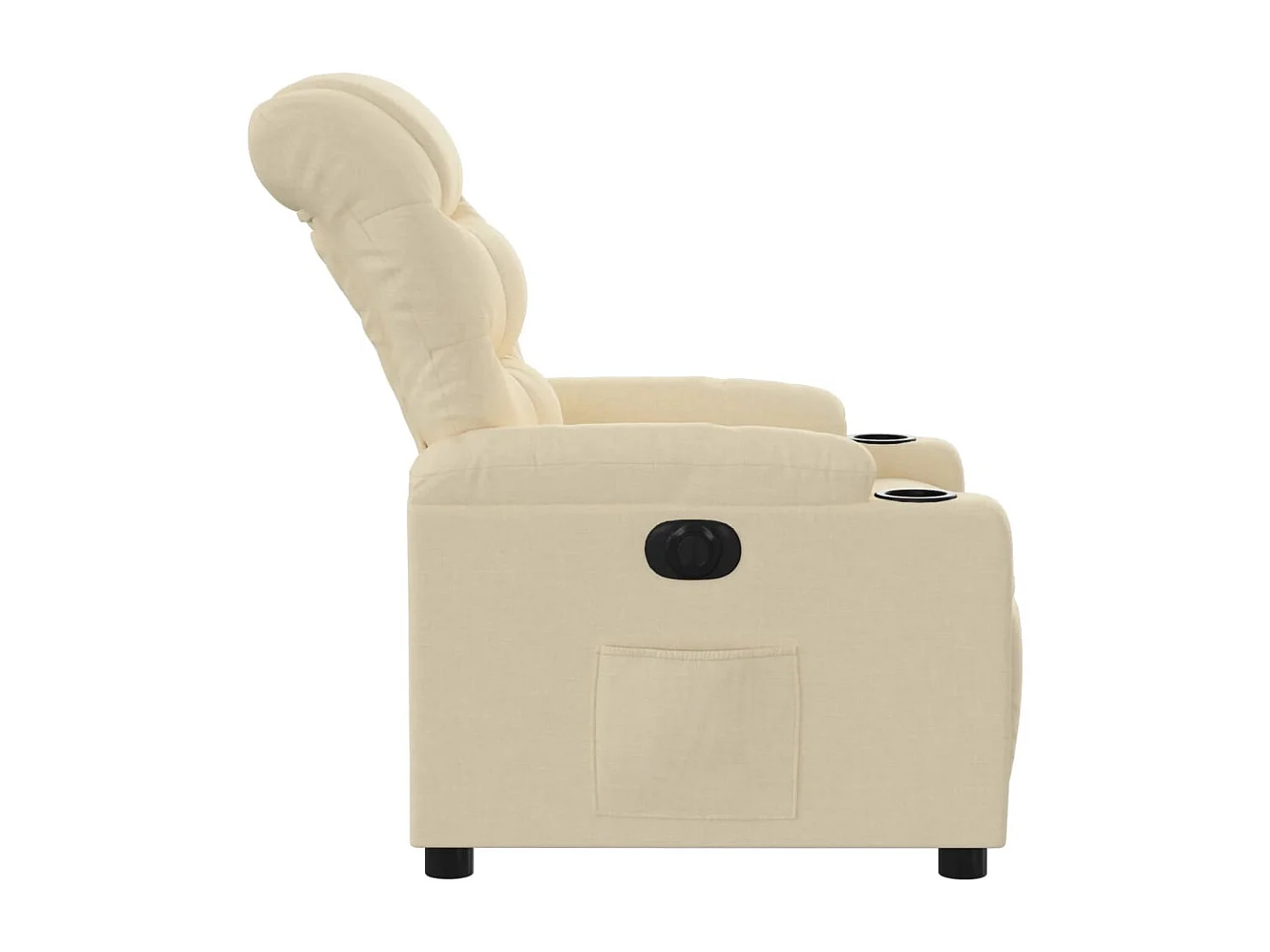 Fauteuil inclinable électrique Crème Tissu