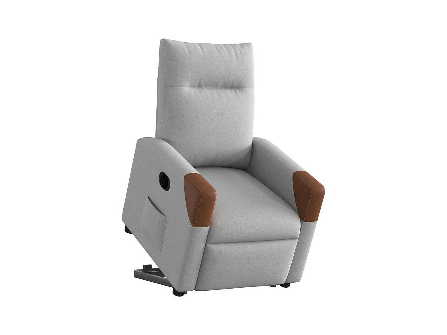 Fauteuil inclinable électrique gris nuage tissu