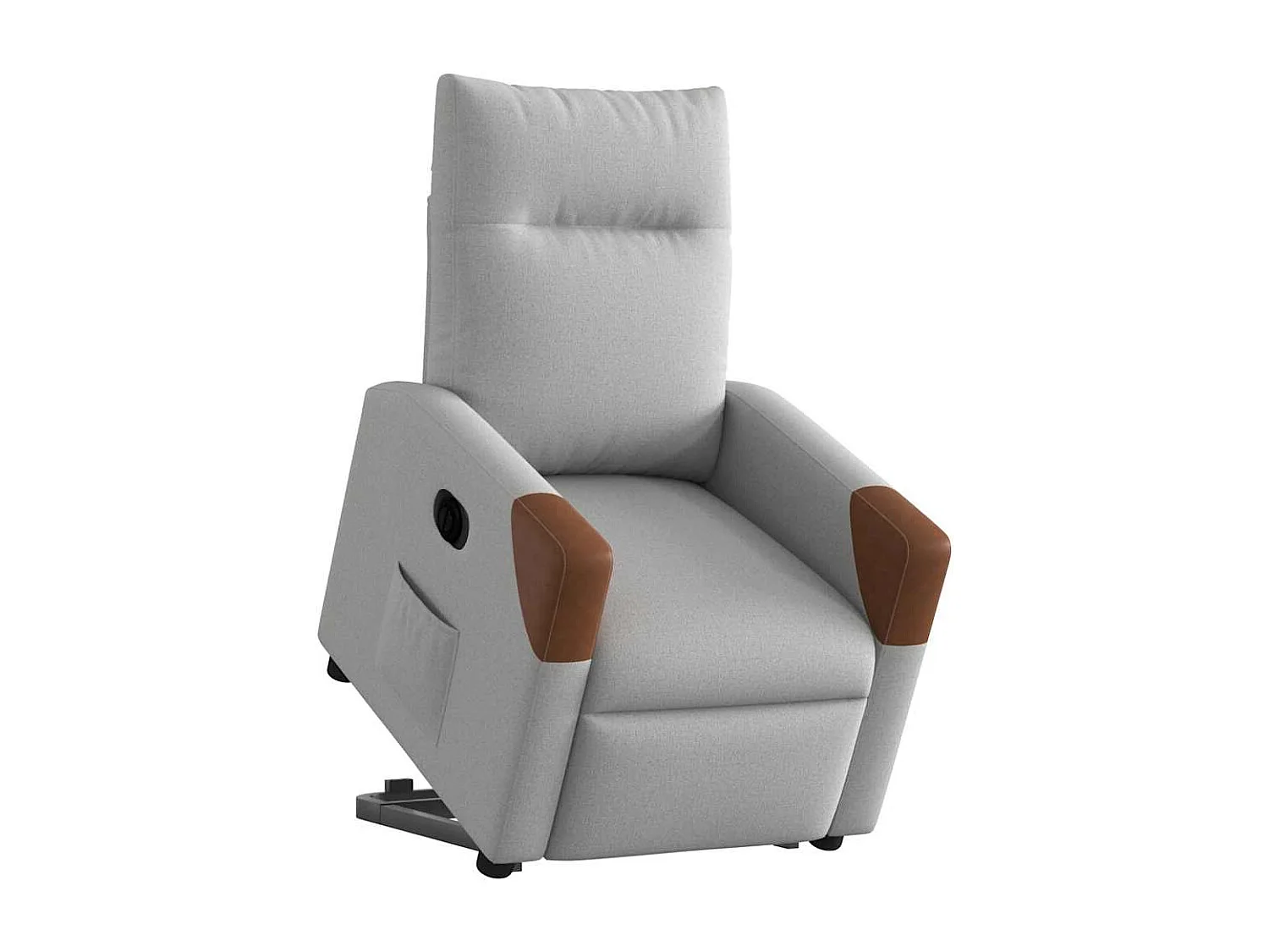 Fauteuil inclinable électrique gris nuage tissu
