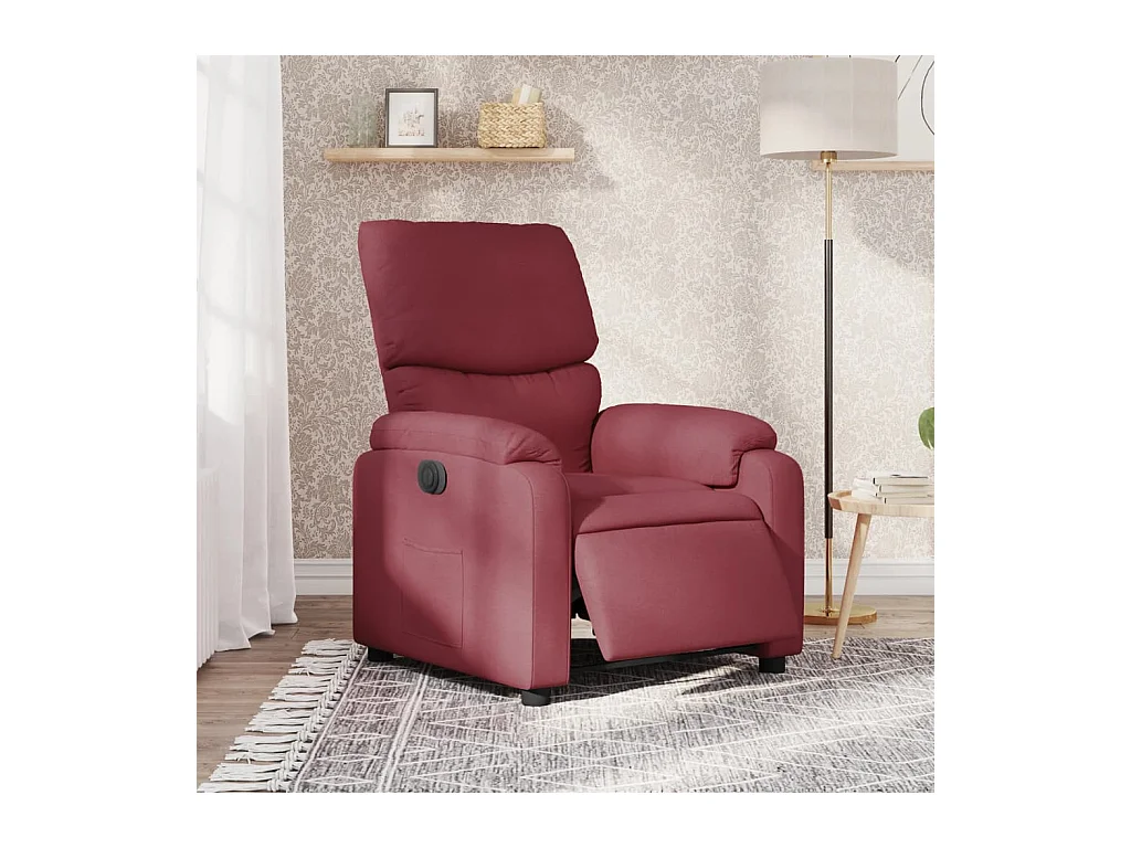 Fauteuil inclinable électrique Rouge bordeaux Tissu