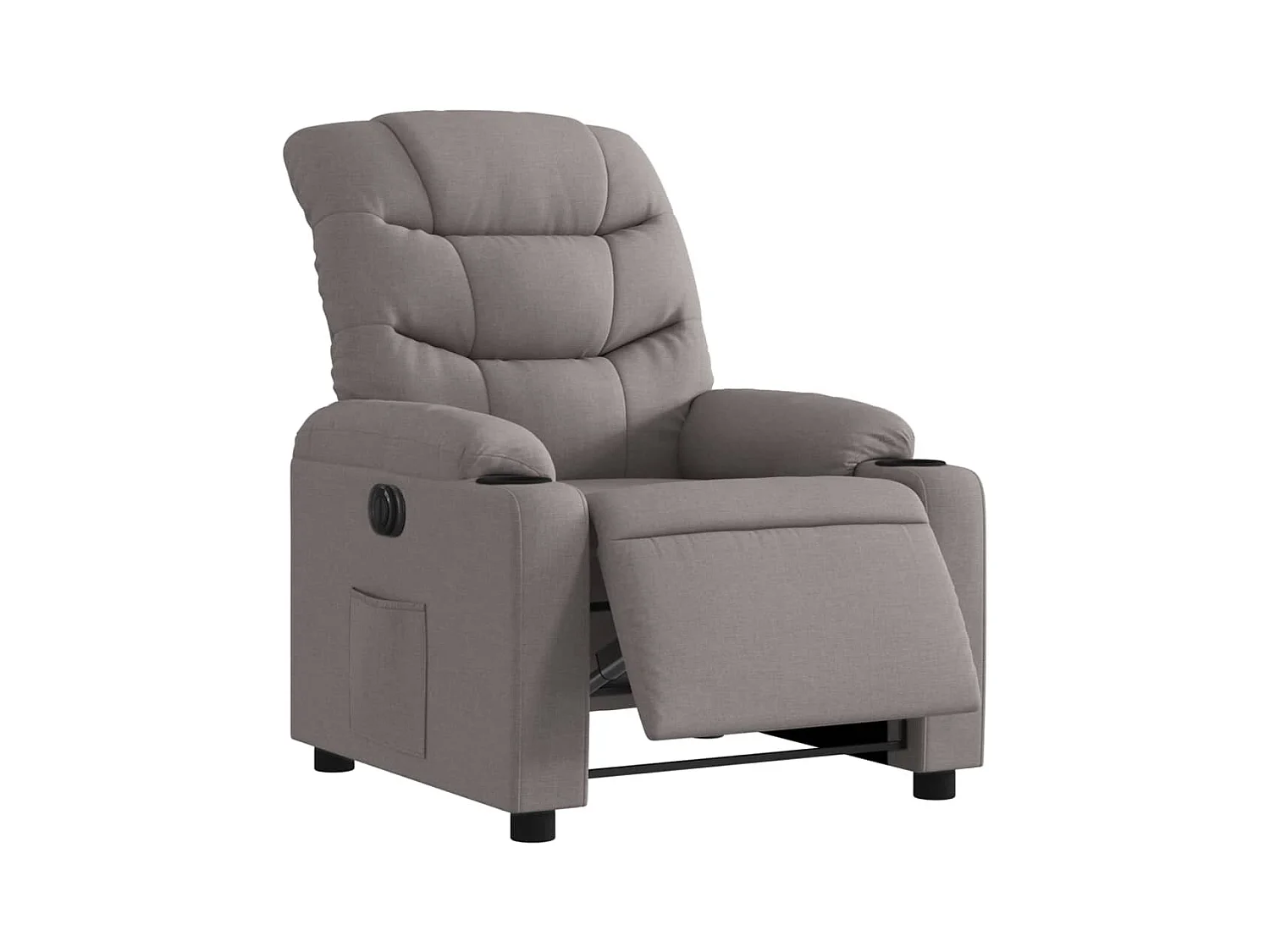 Fauteuil inclinable électrique Taupe Tissu
