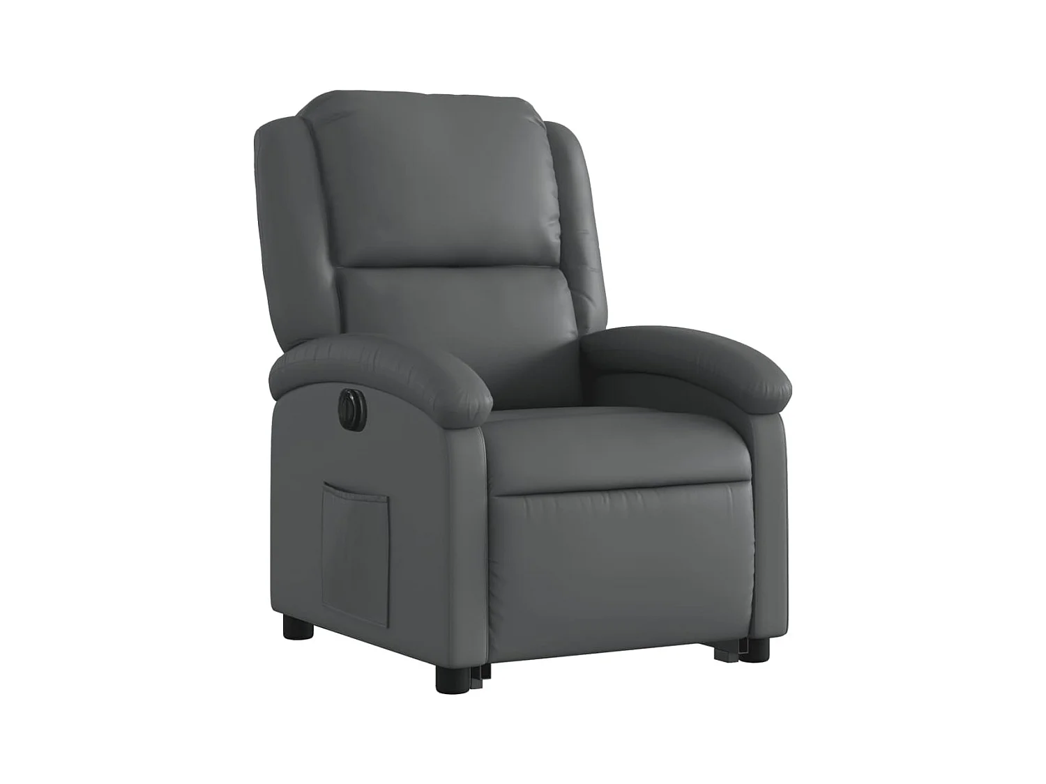 Fauteuil inclinable électrique gris similicuir