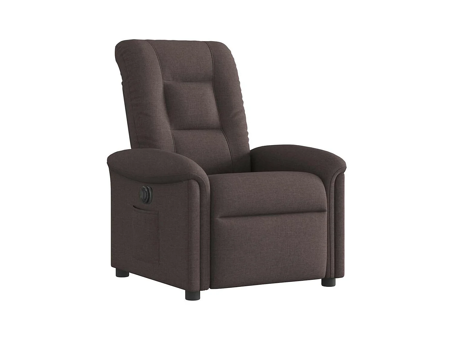 Fauteuil inclinable électrique Marron foncé Tissu