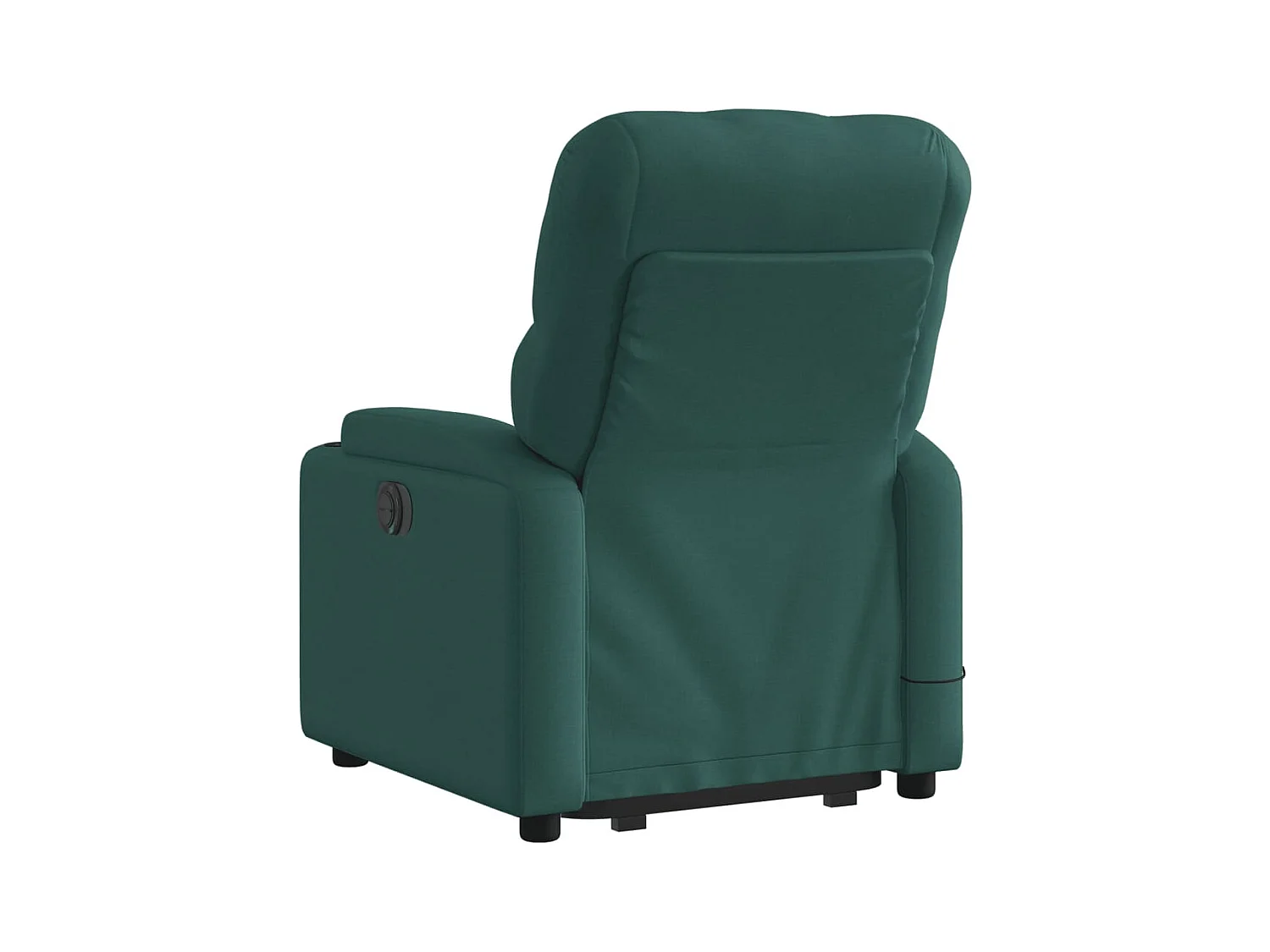 Fauteuil inclinable de massage électrique Vert foncé Tissu