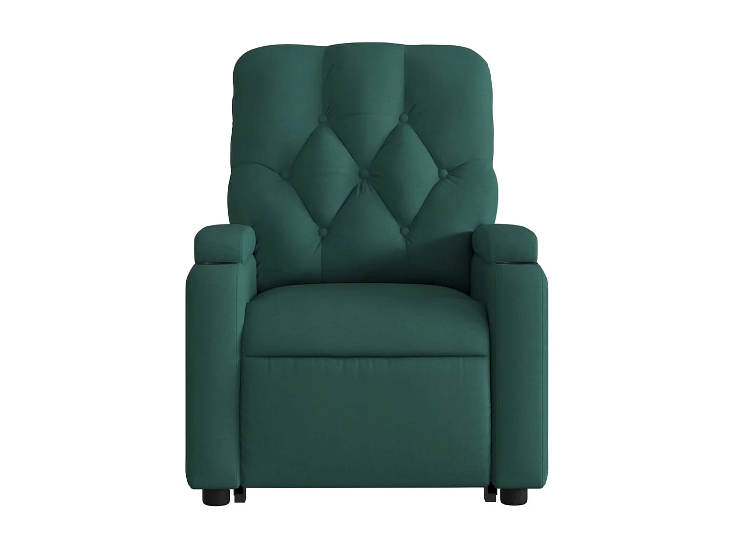 Fauteuil inclinable de massage électrique Vert foncé Tissu