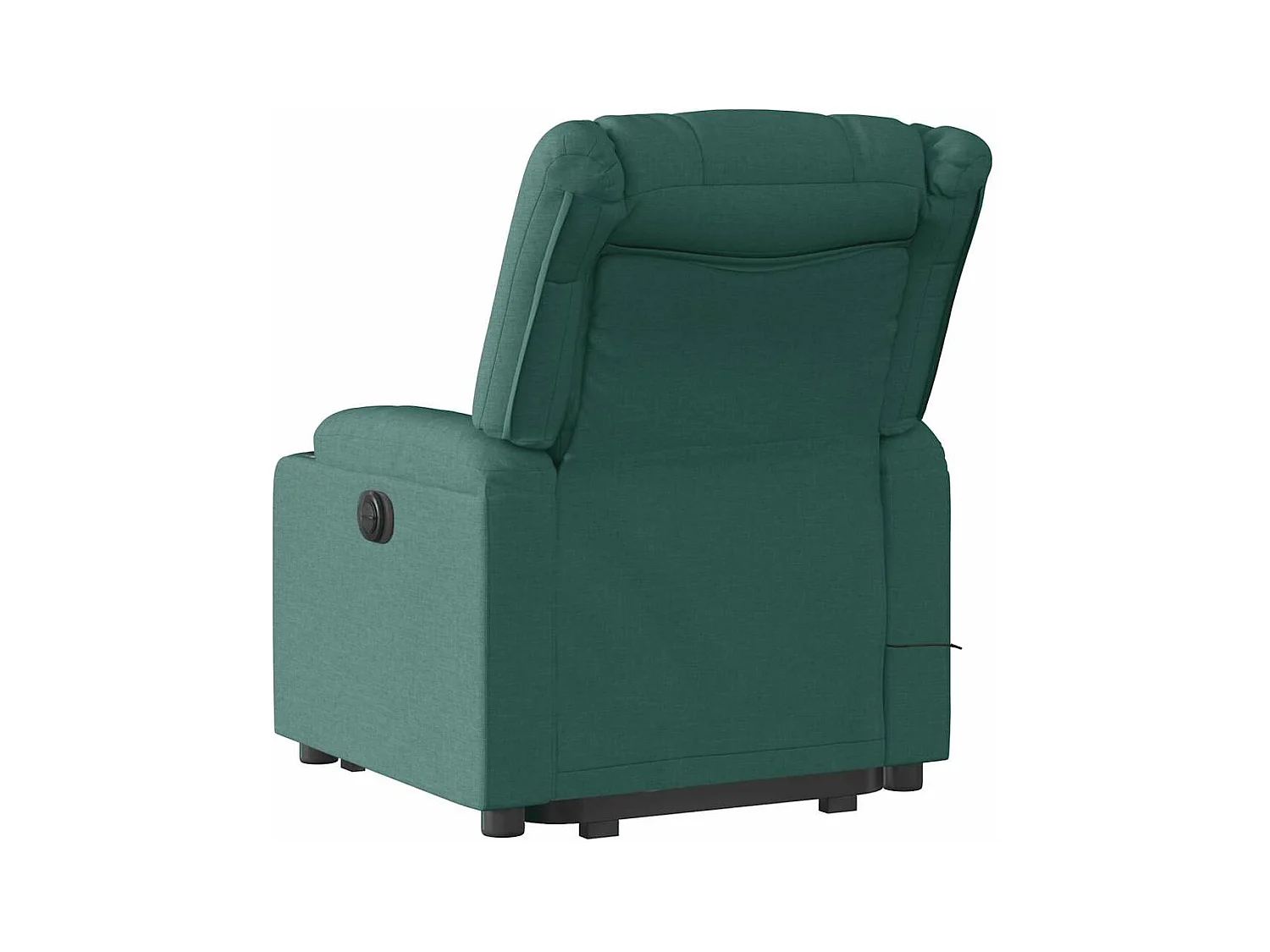 Fauteuil inclinable de massage électrique Vert foncé Tissu