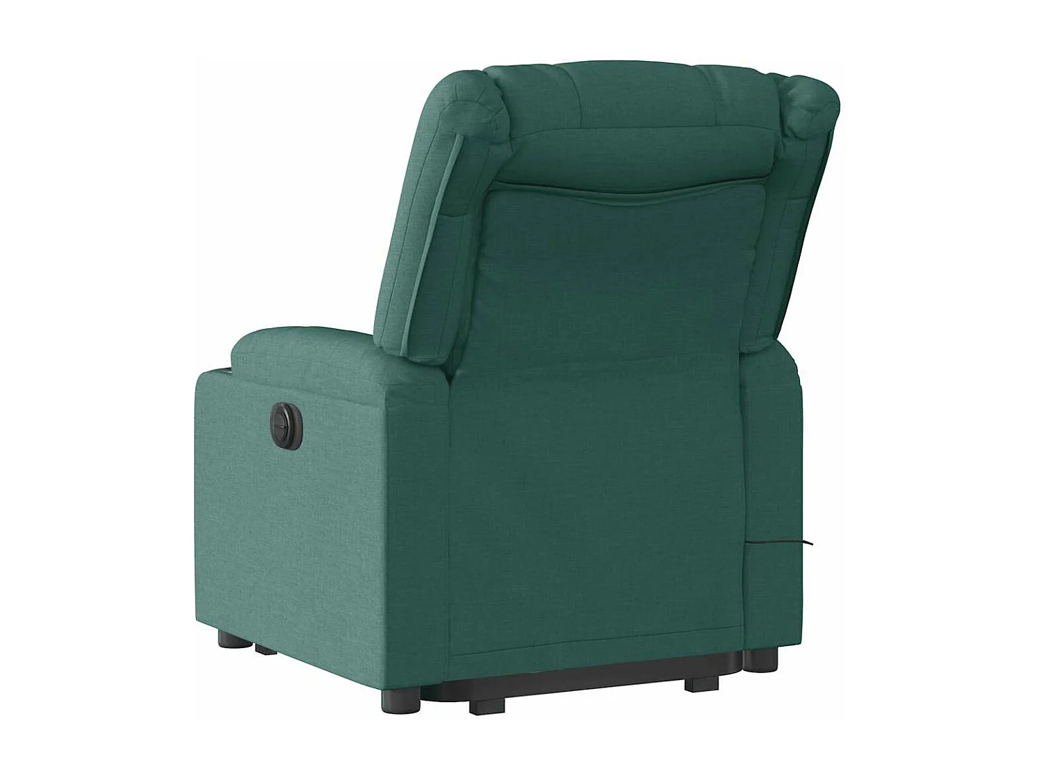 Fauteuil inclinable de massage électrique Vert foncé Tissu