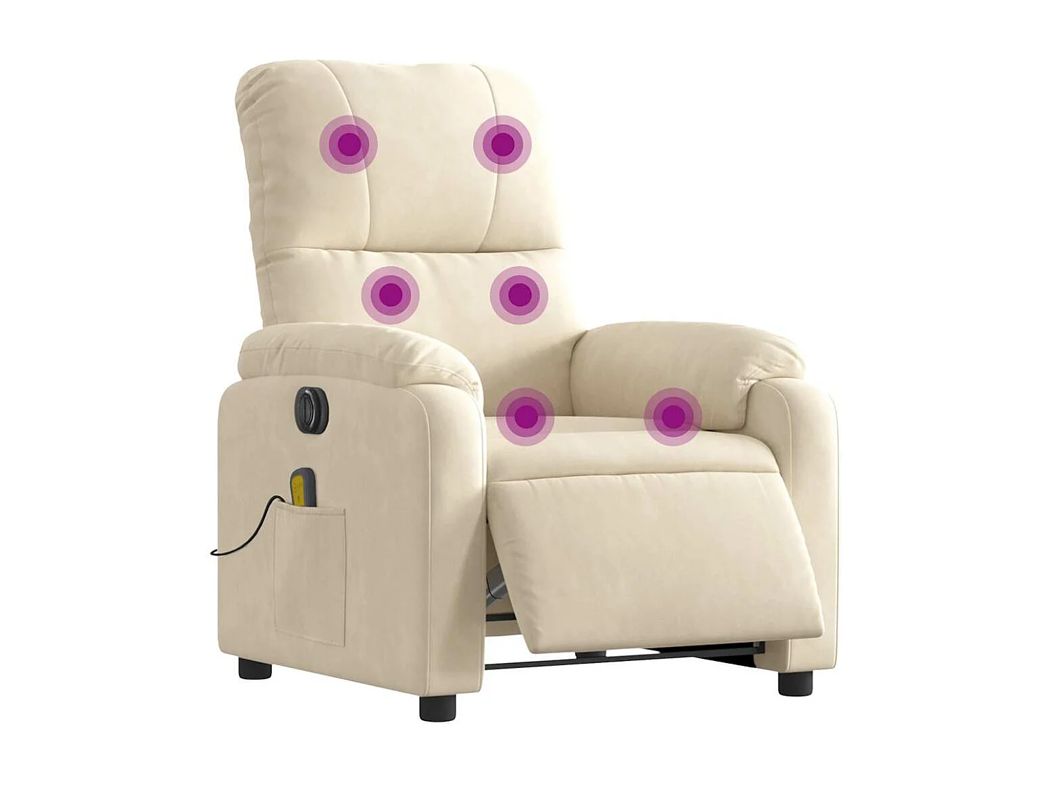 Fauteuil inclinable de massage électrique beige