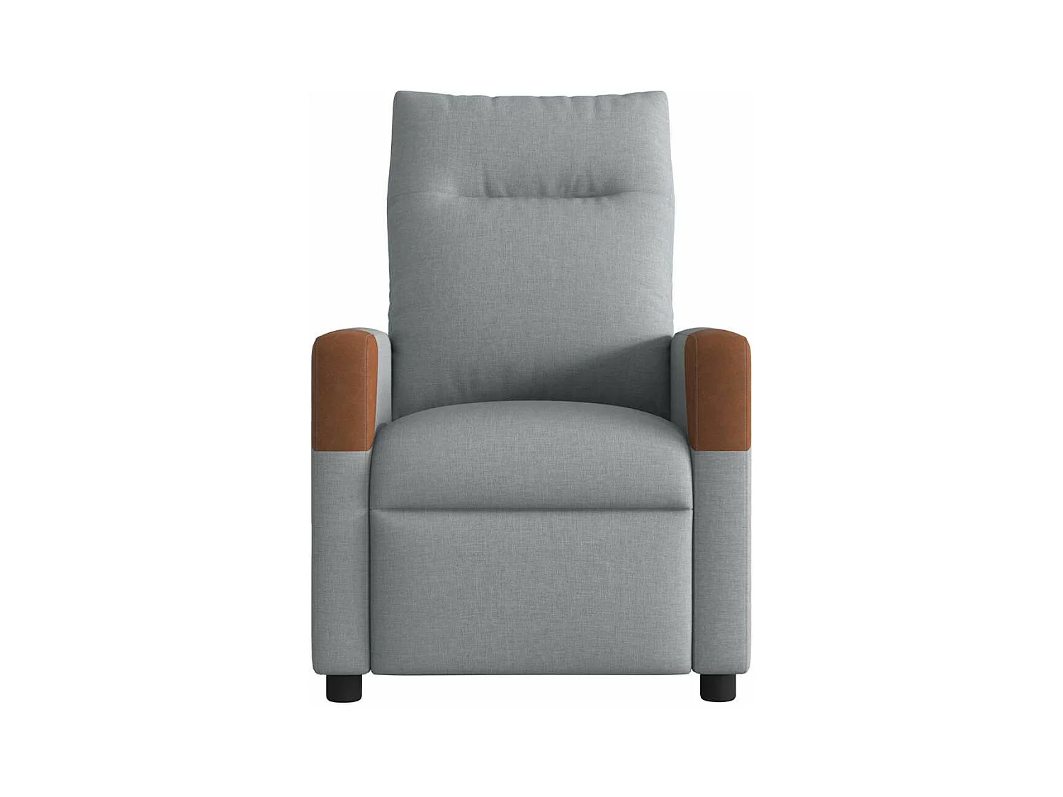 Fauteuil de massage inclinable électrique gris clair tissu