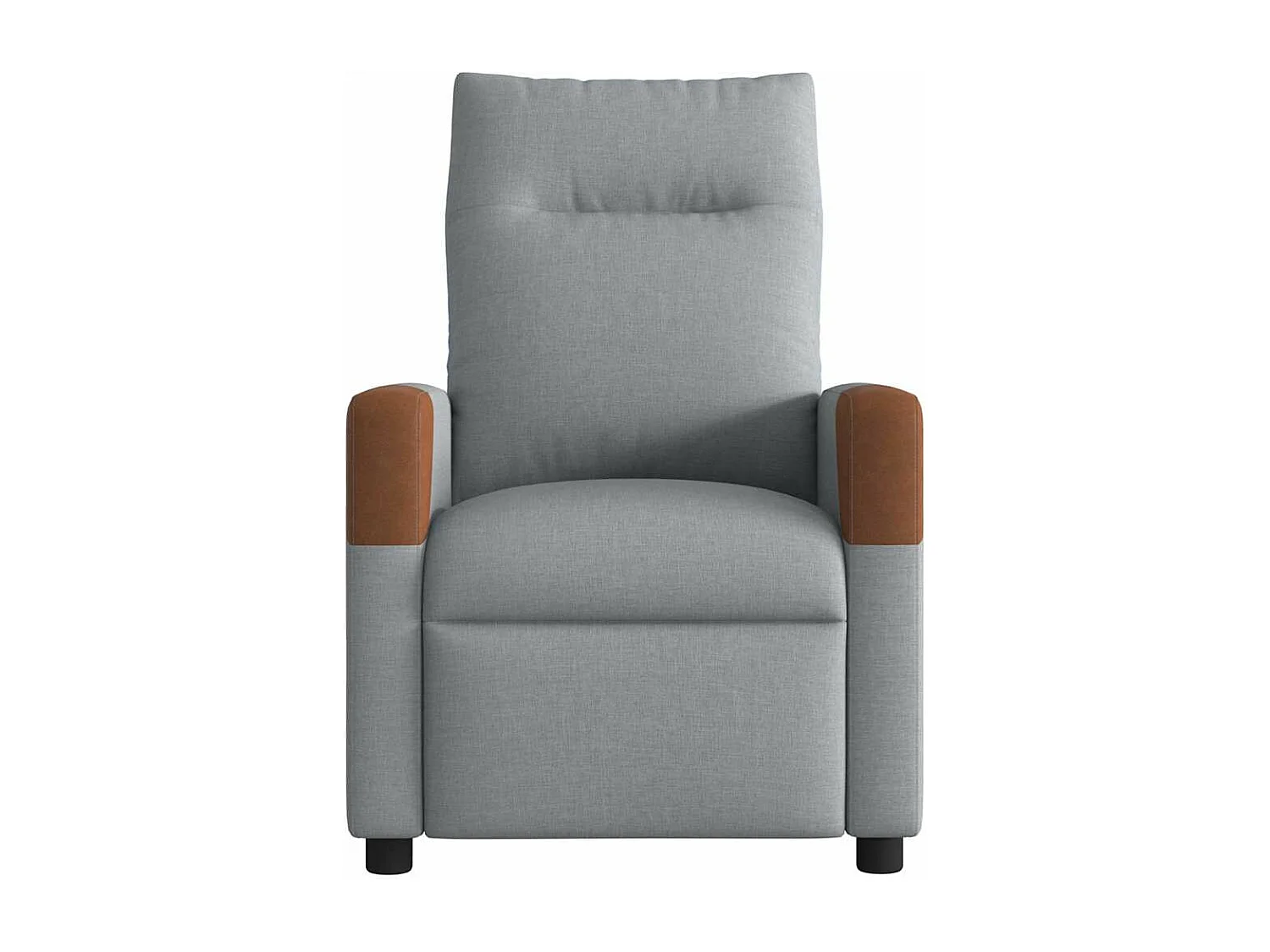 Fauteuil de massage inclinable électrique gris clair tissu
