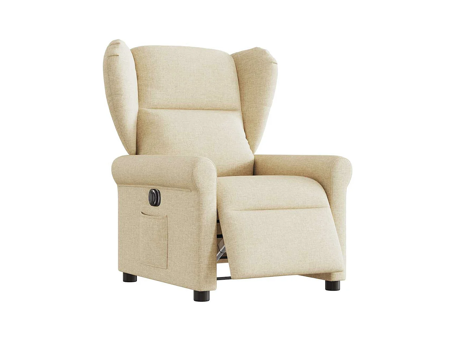 Elektrischer Ruhesessel, cremefarbener Stoff