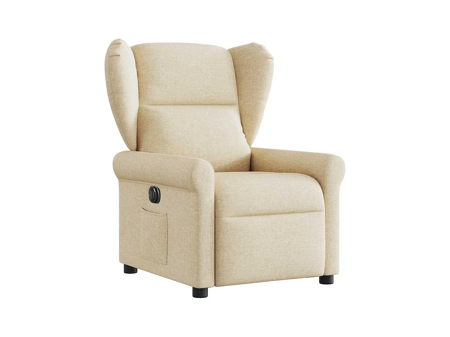 Elektrischer Ruhesessel, cremefarbener Stoff