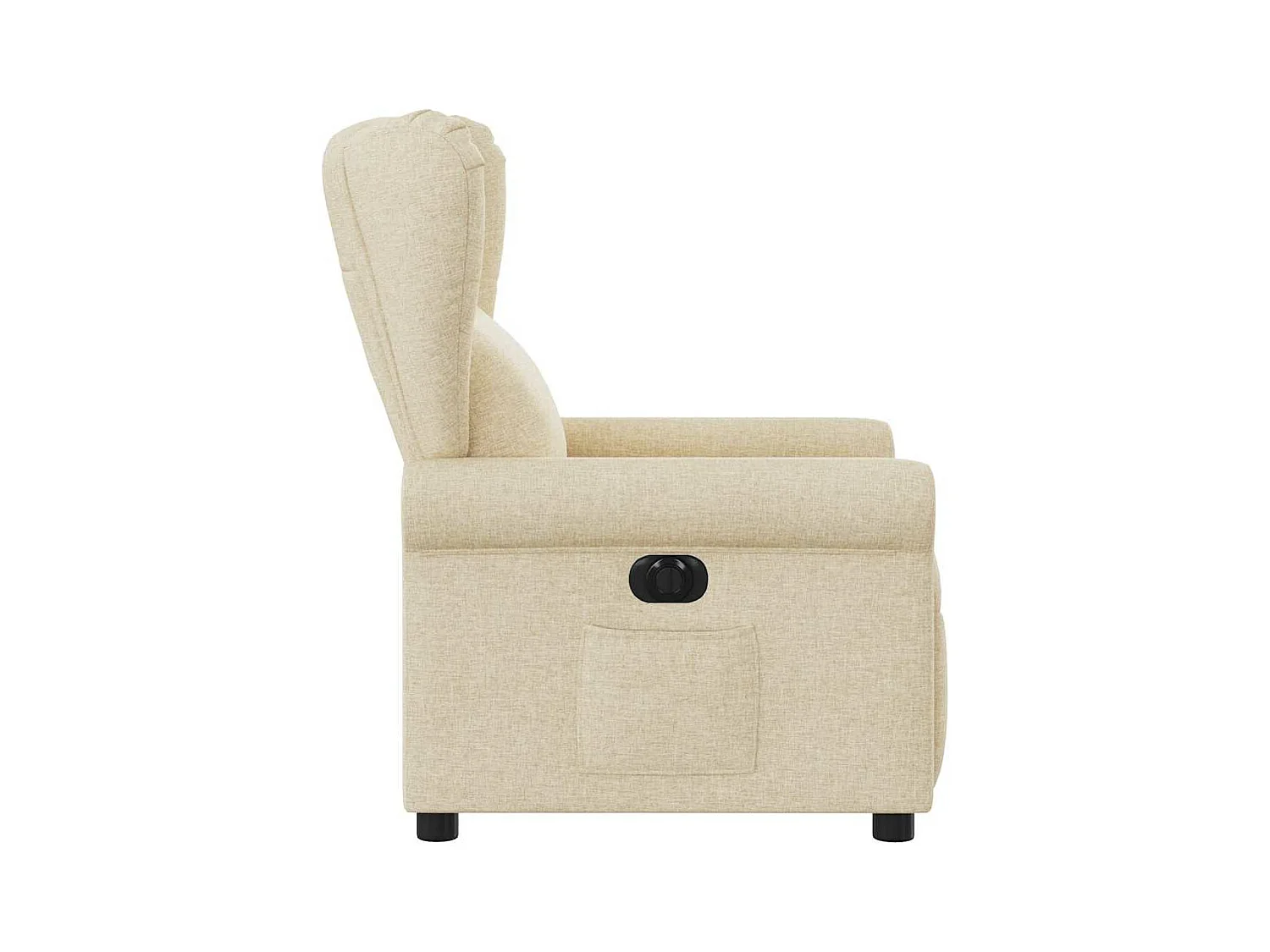 Elektrischer Ruhesessel, cremefarbener Stoff